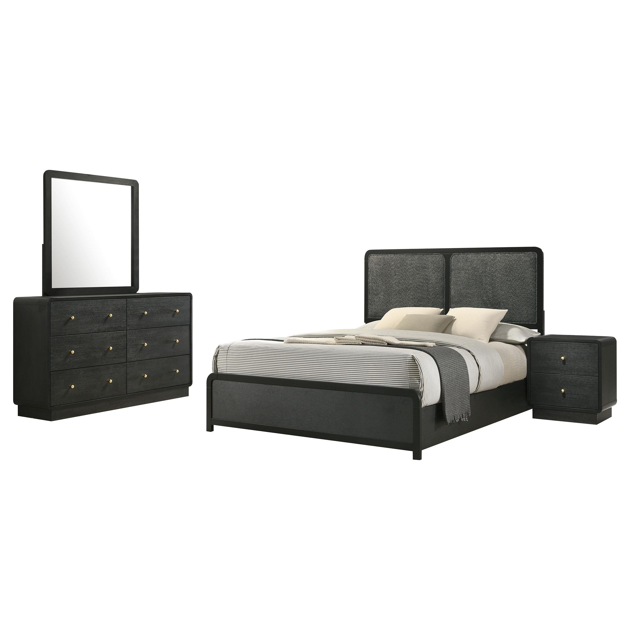 Cavelle 4-piece Eastern King Bedroom Set Black - 223661KE-S4