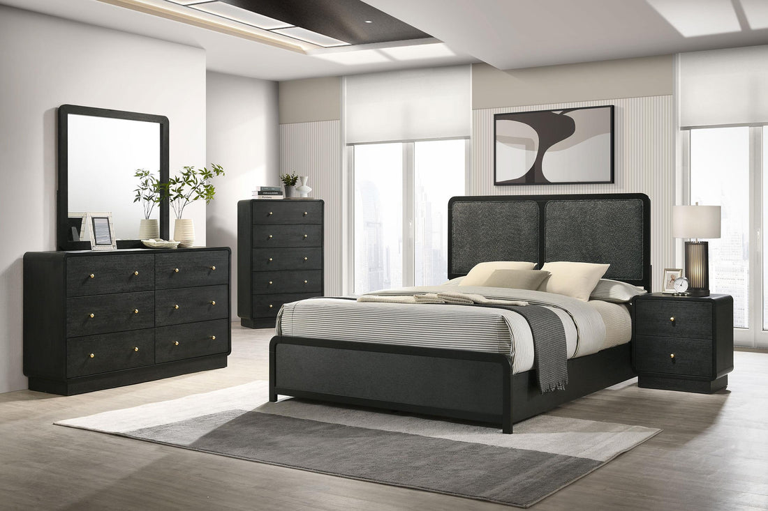 Cavelle 5-piece Eastern King Bedroom Set Black - 223661KE-S5