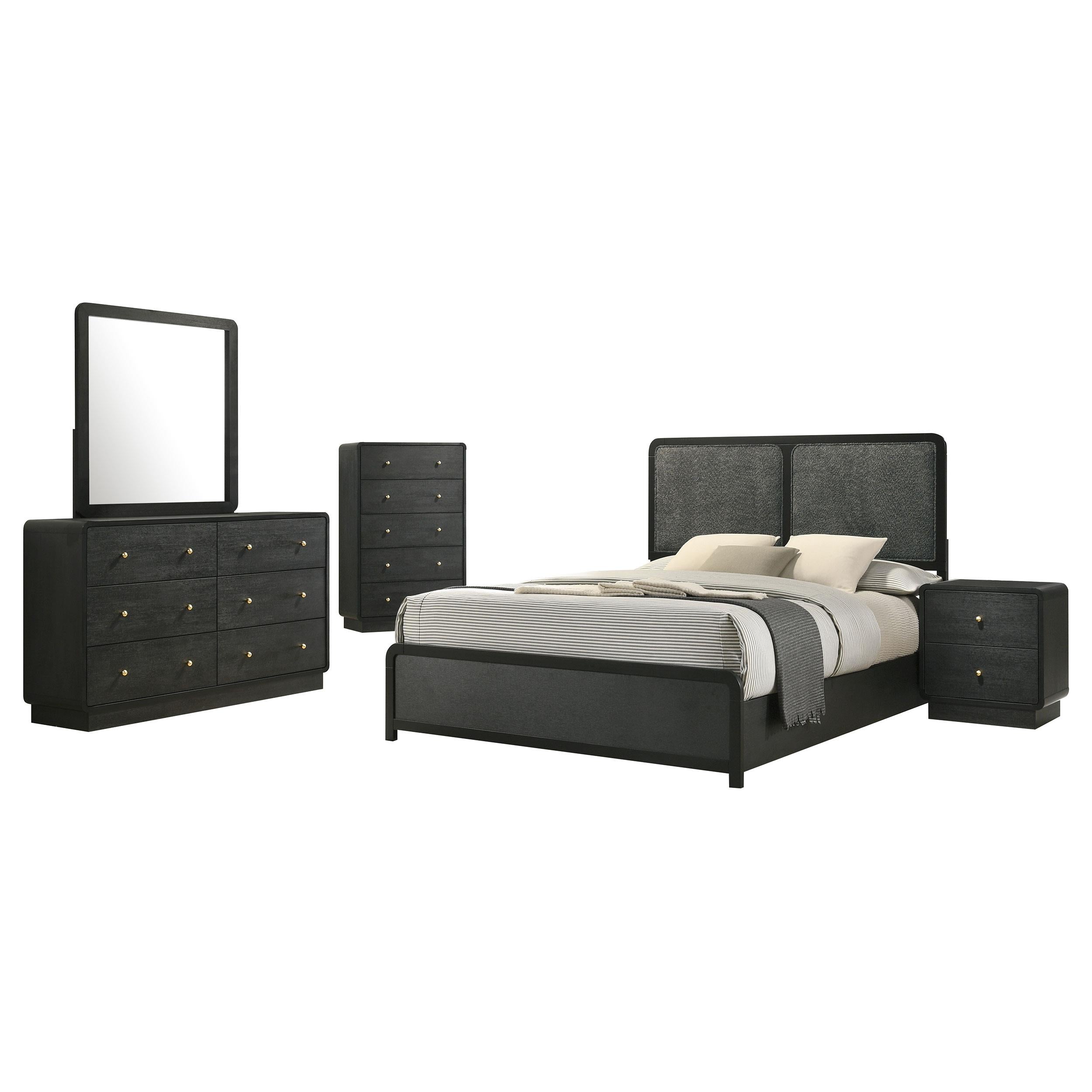Cavelle 5-piece Eastern King Bedroom Set Black - 223661KE-S5