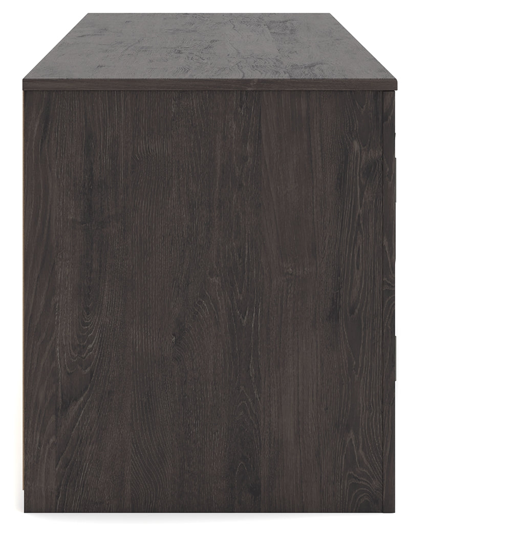 Cayboni Black 71" TV Stand with Electric Fireplace - W3789W1