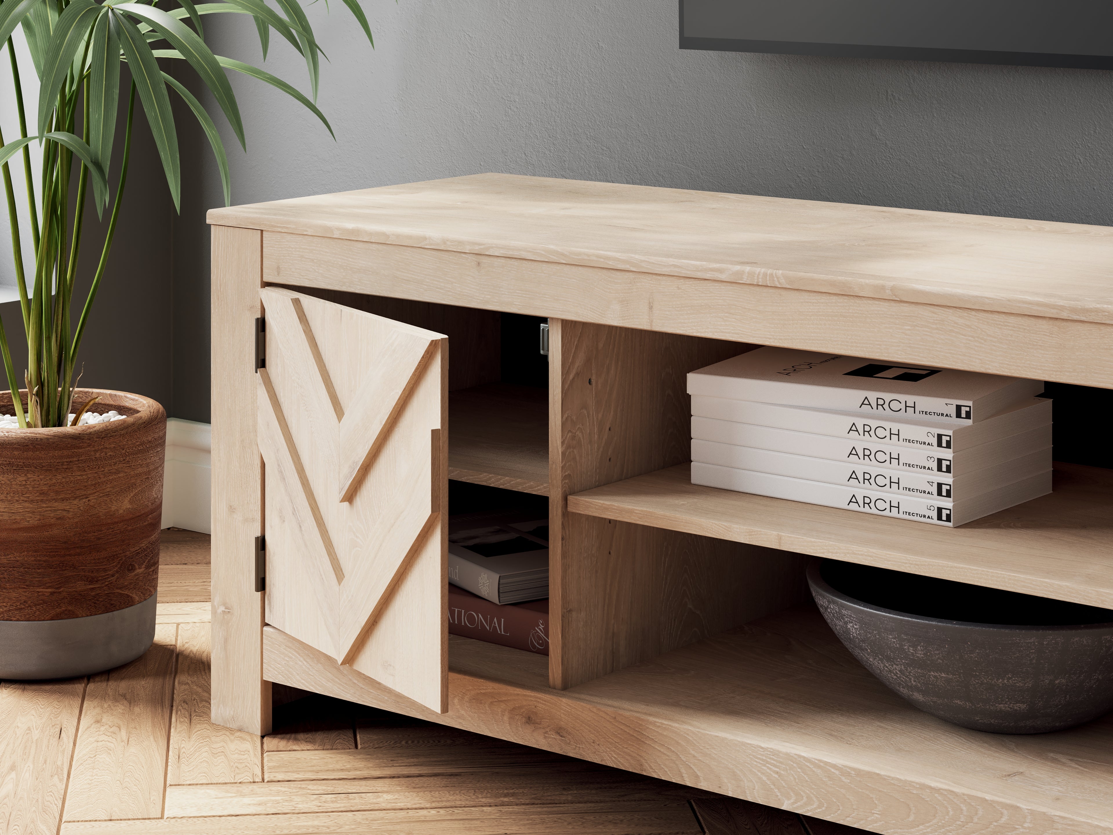 Cayboni Tan 71" TV Stand - W3787-68