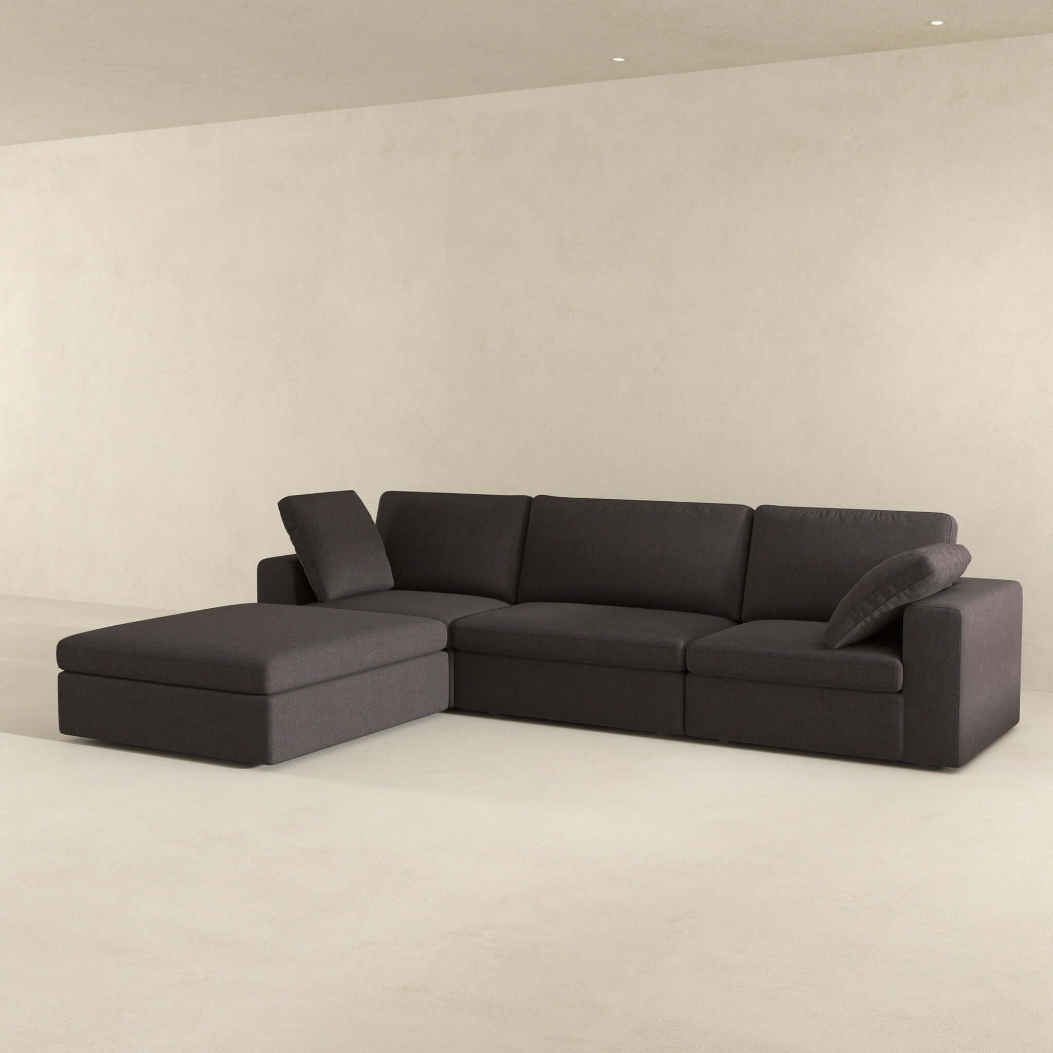 Cecilia Modular Corner Sectional Modern Fabric Sofa Dark Gray - MSC01800301