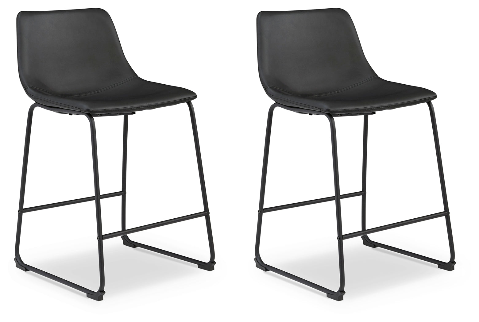 Centiar Black Counter Height Bar Stool (Set of 2) - D372-624X2