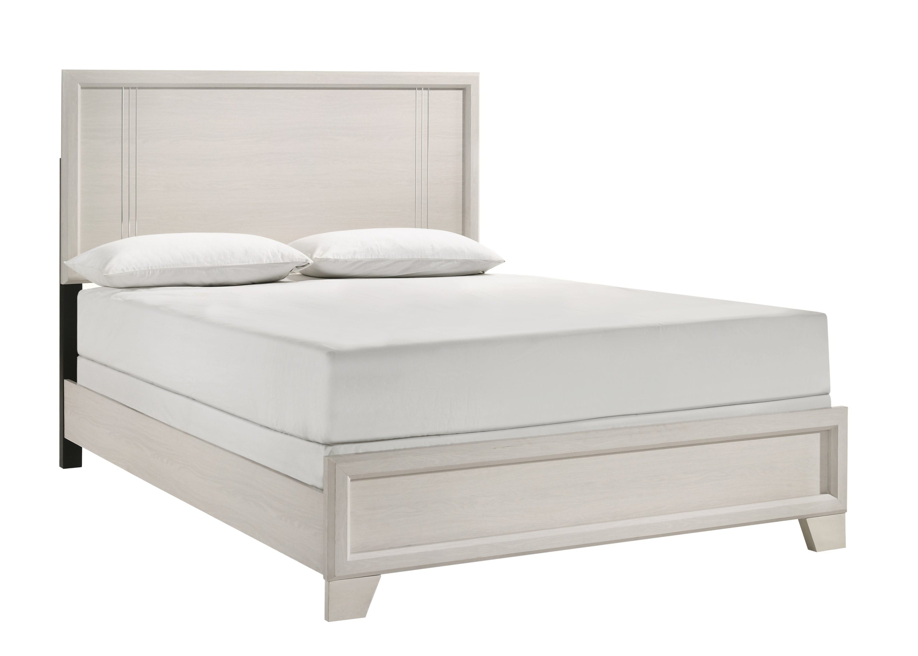 Charlie White King Panel Bed - SET | B9230-K-HBFB | B9230-KQ-RAIL - Bien Home Furniture &amp; Electronics