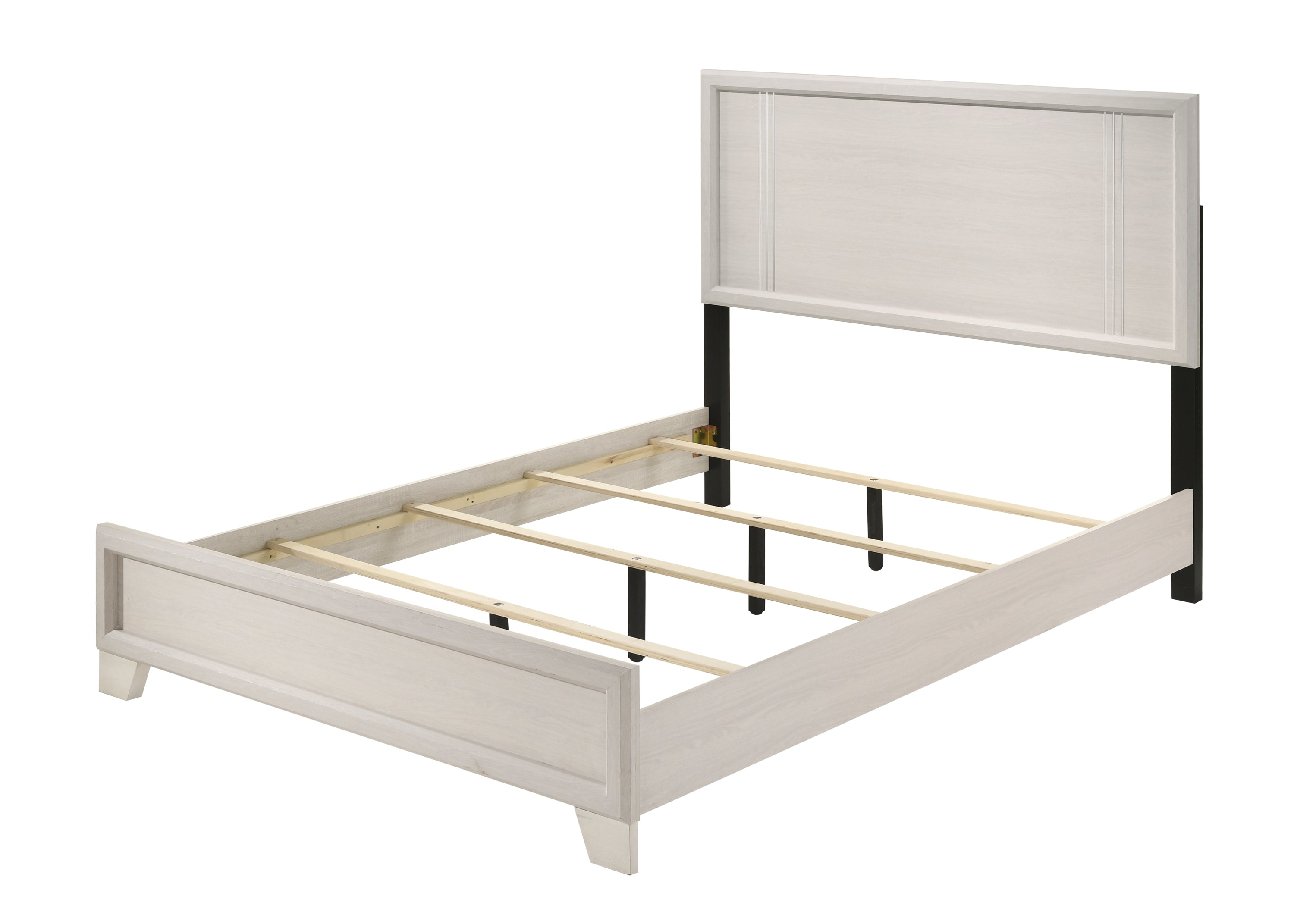 Charlie White King Panel Bed - SET | B9230-K-HBFB | B9230-KQ-RAIL - Bien Home Furniture &amp; Electronics