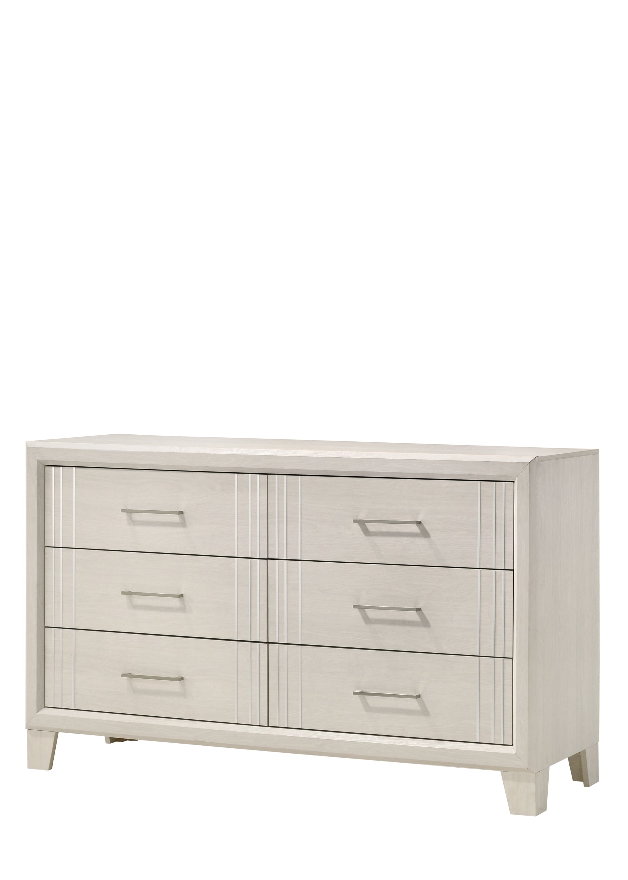 Charlie White Panel Bedroom Set - SET | B9230-Q-HBFB | B9230-KQ-RAIL | B9230-2 | B9230-4 - Bien Home Furniture &amp; Electronics