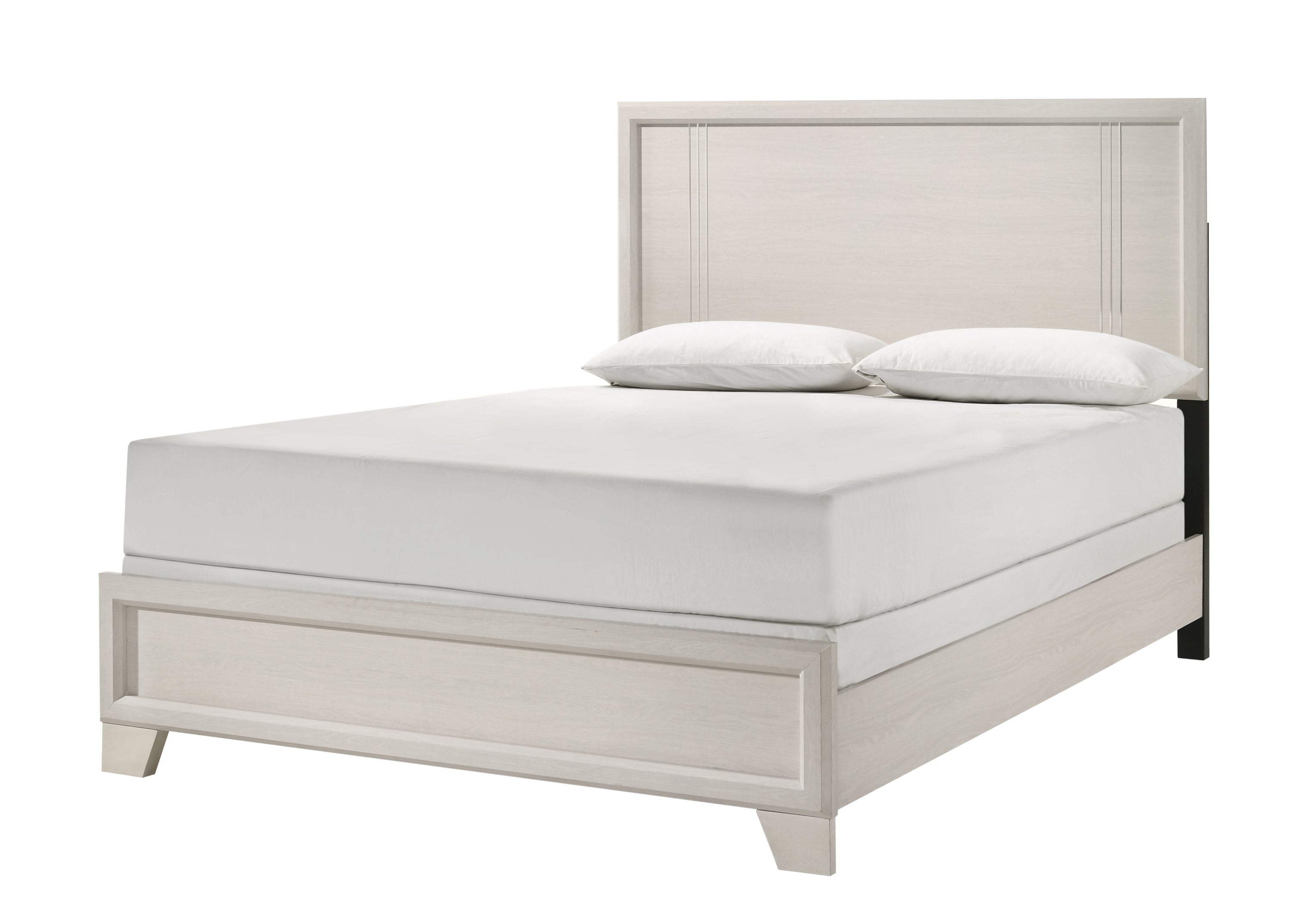 Charlie White Panel Bedroom Set - SET | B9230-Q-HBFB | B9230-KQ-RAIL | B9230-2 | B9230-4 - Bien Home Furniture &amp; Electronics