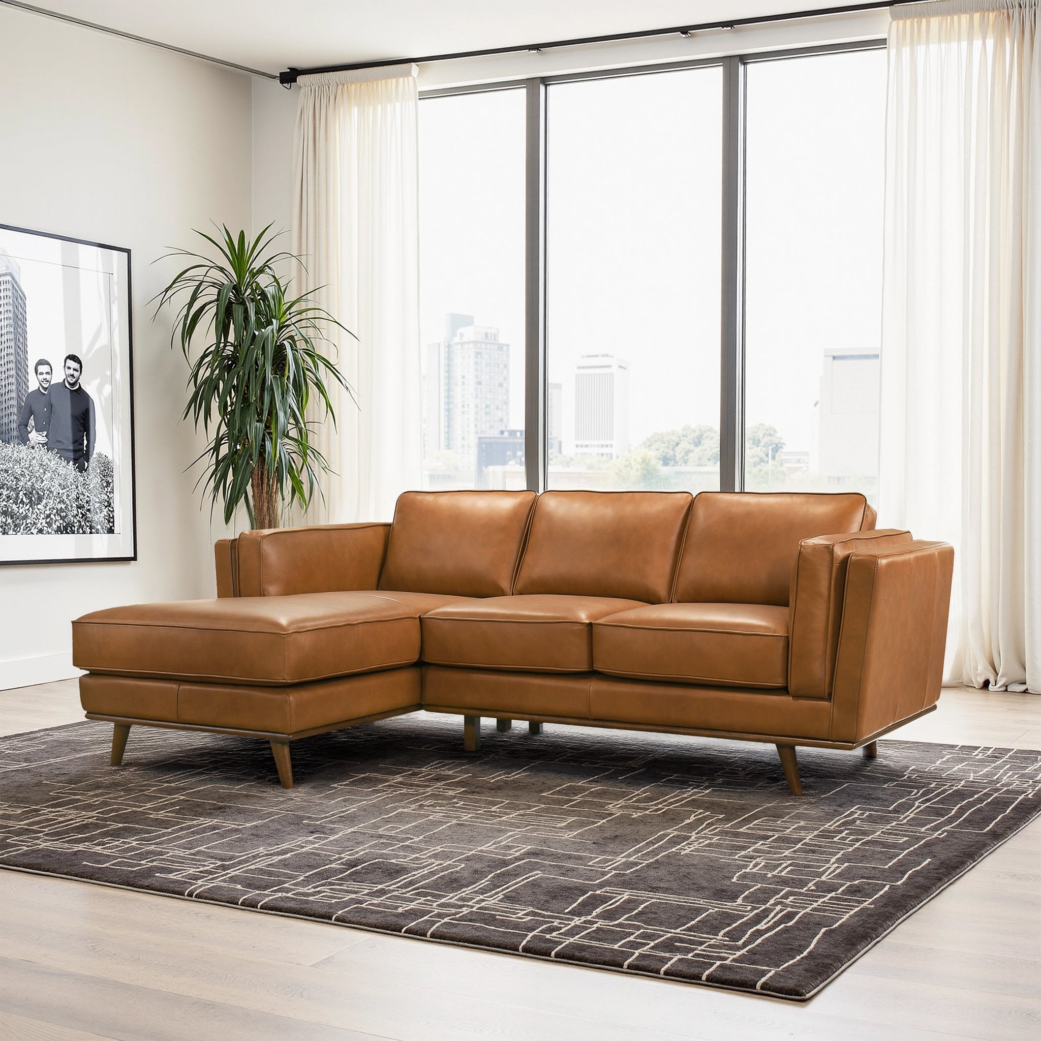Chase Genuine Leather Sectional Left Facing - SEC00400901