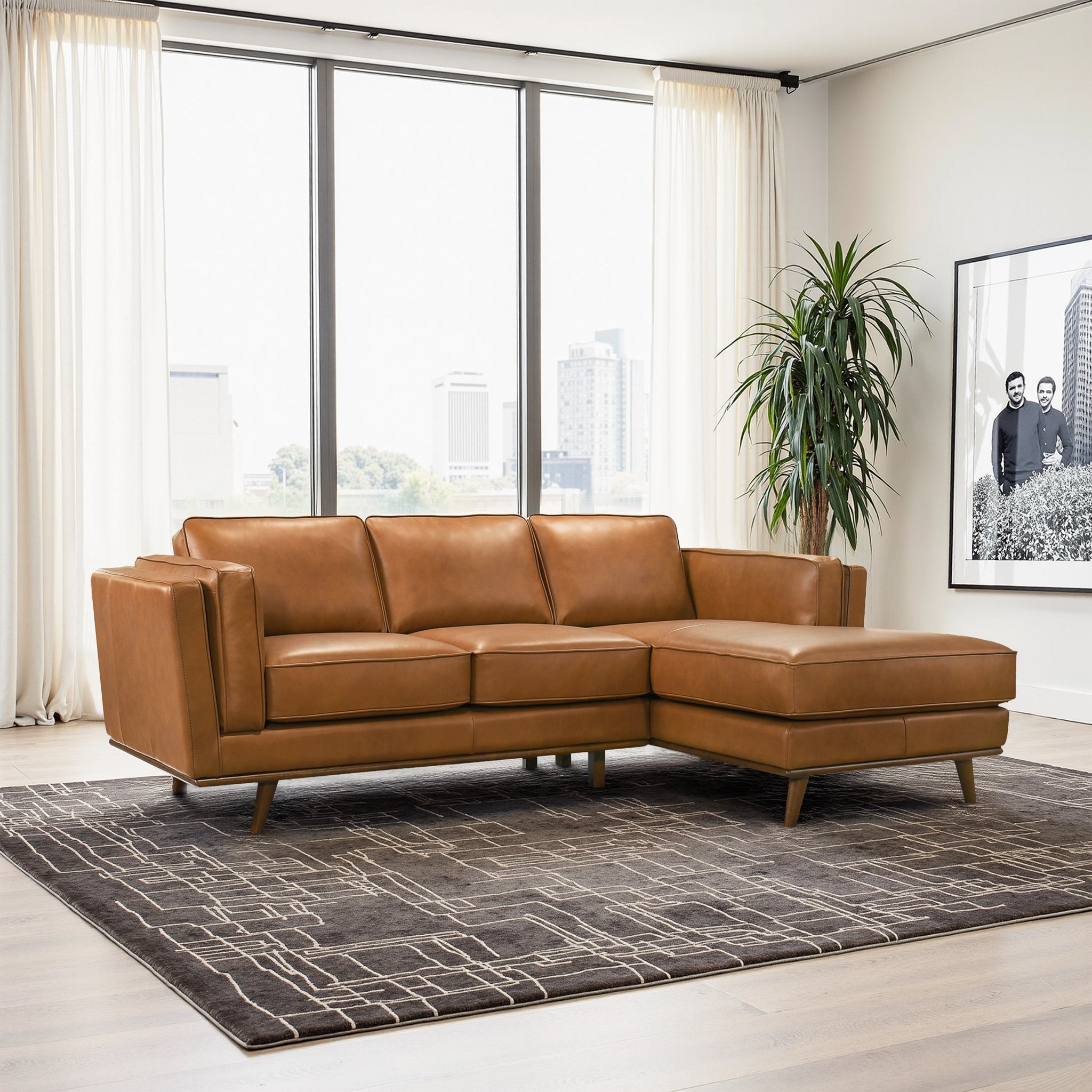 Chase Genuine Leather Sectional Right Facing - SEC00400902
