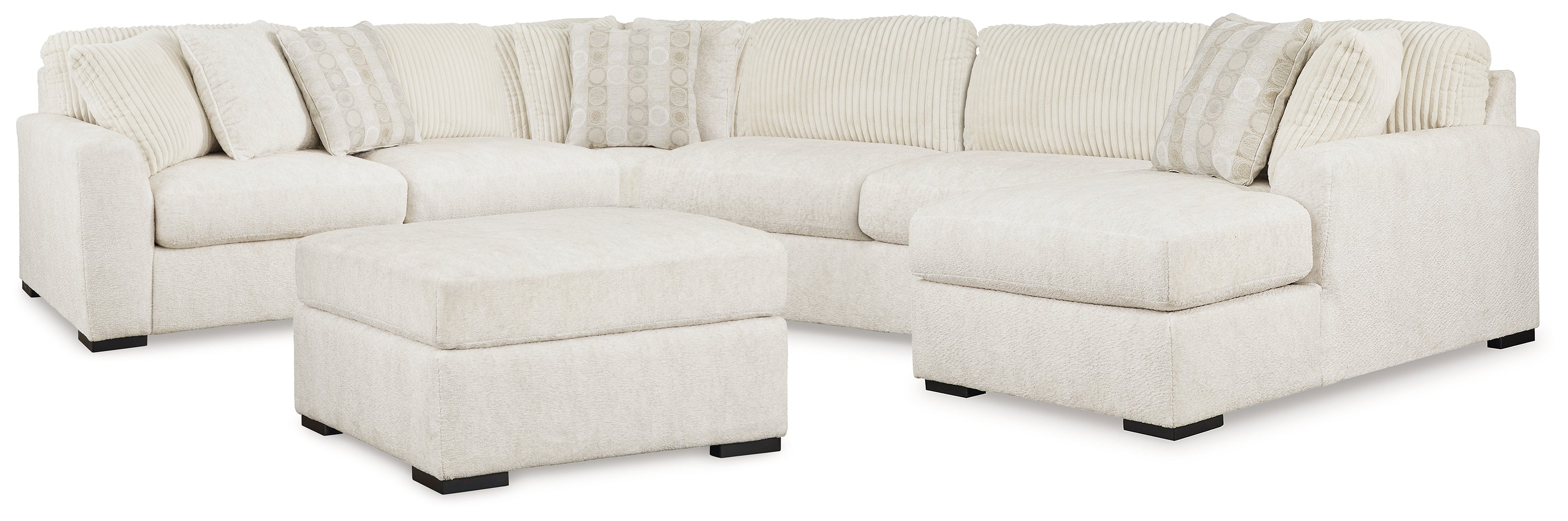 Chessington 4-Piece Sectional and Oversized Accent Ottoman - 61904U1
