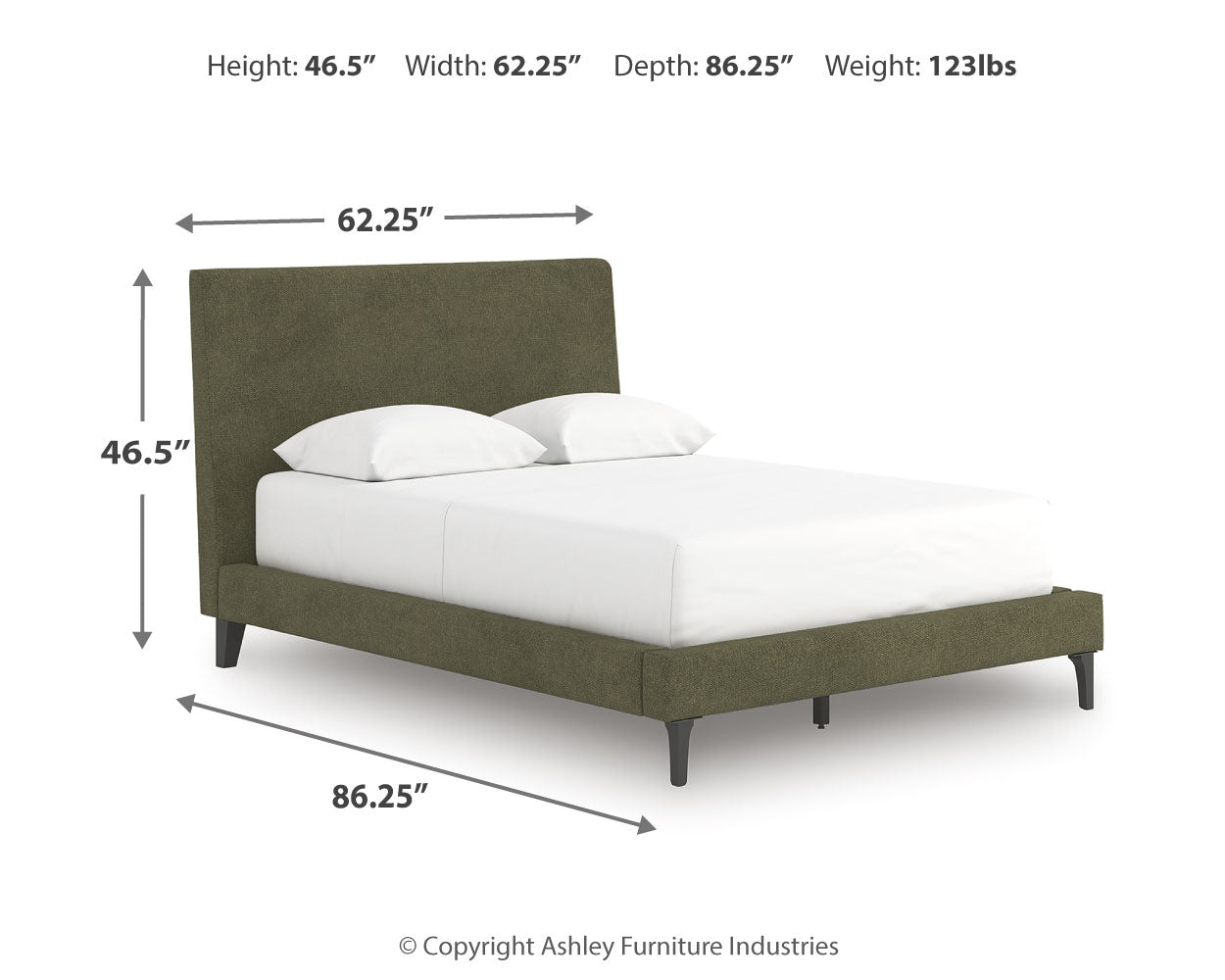 Chirason Full Upholstered Bed, Dresser and Mirror - PCB3367B17