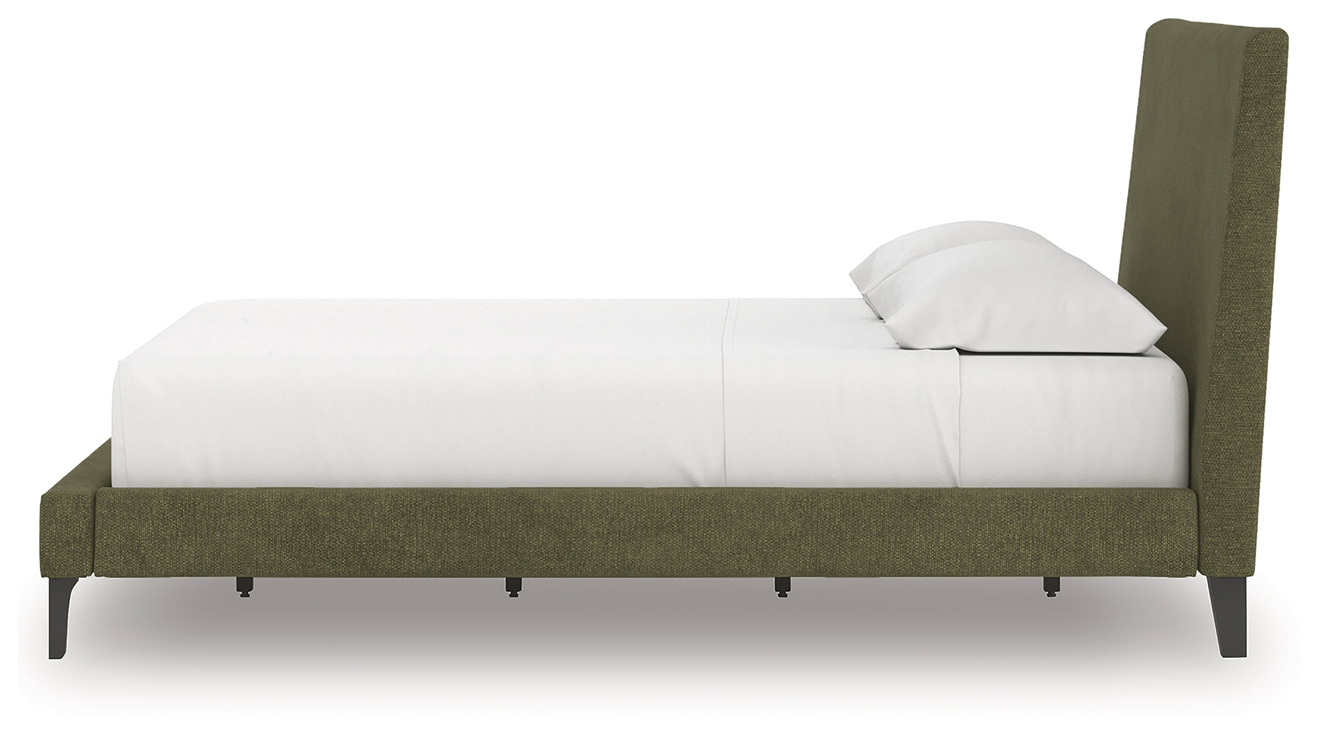 Chirason Sage Green Queen Upholstered Bed with Roll Slats - PCB3367-81