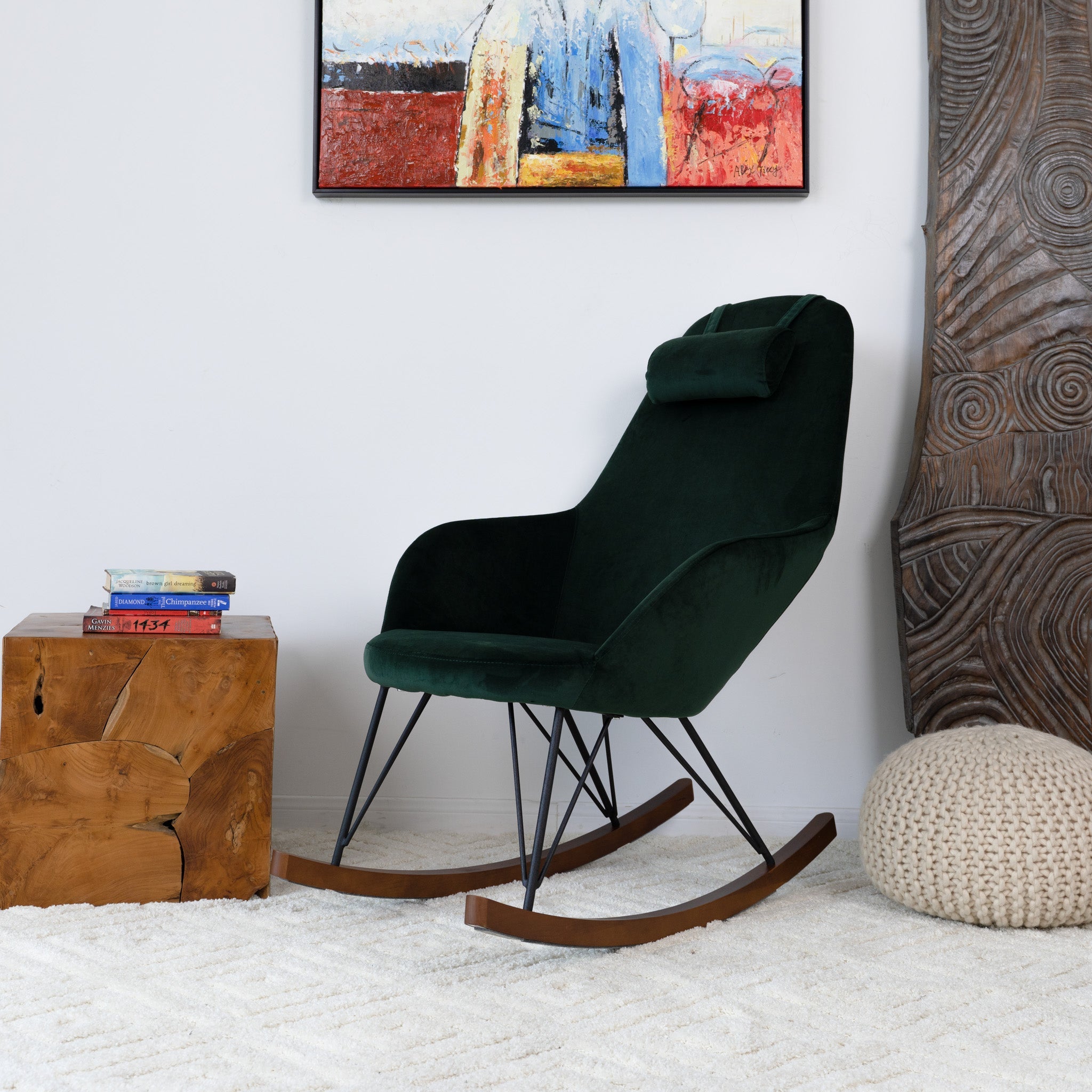 Chloe Mid Century Modern Rocker Livingroom And Bedroom Chair - RCH01900201