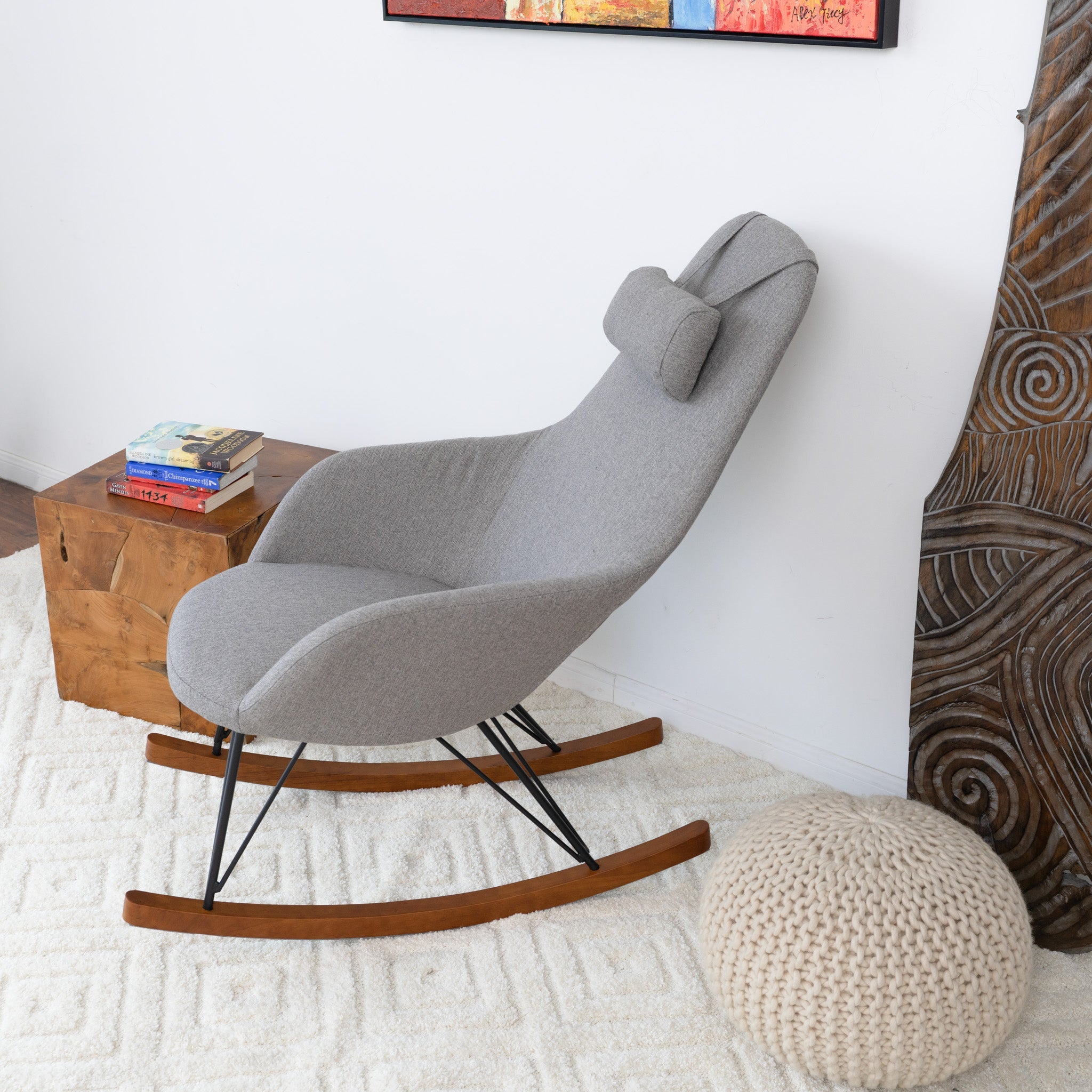 Chloe Mid Century Modern Rocker Livingroom And Bedroom Chair - RCH01900202