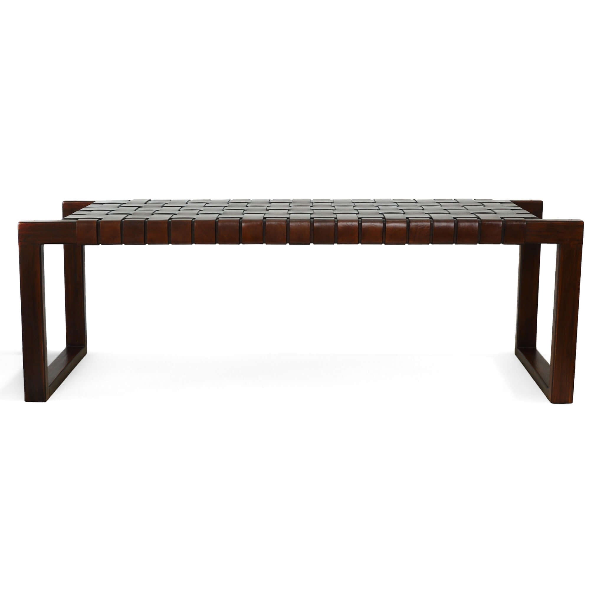 Christina Tan Leather Bench - BEN01300401