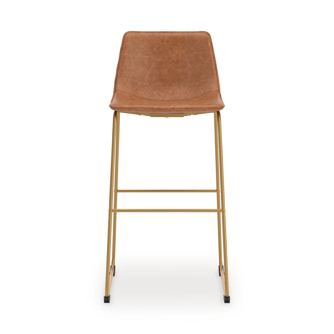 Ciabori Brown/Gold Bar Height Bar Stool, Set of 2 - PCD373-230