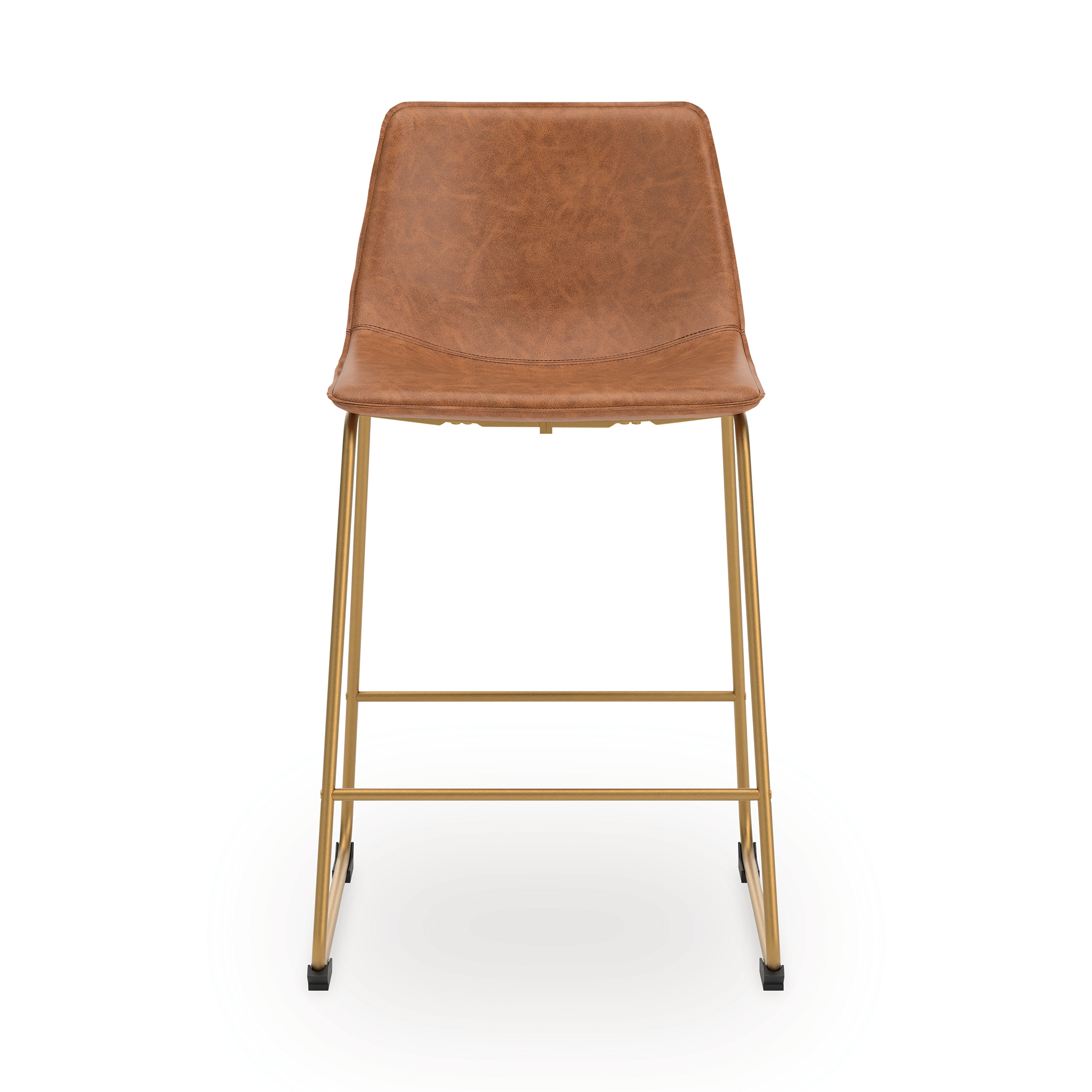 Ciabori Brown/Gold Counter Height Barstool, Set of 2 - PCD373-224