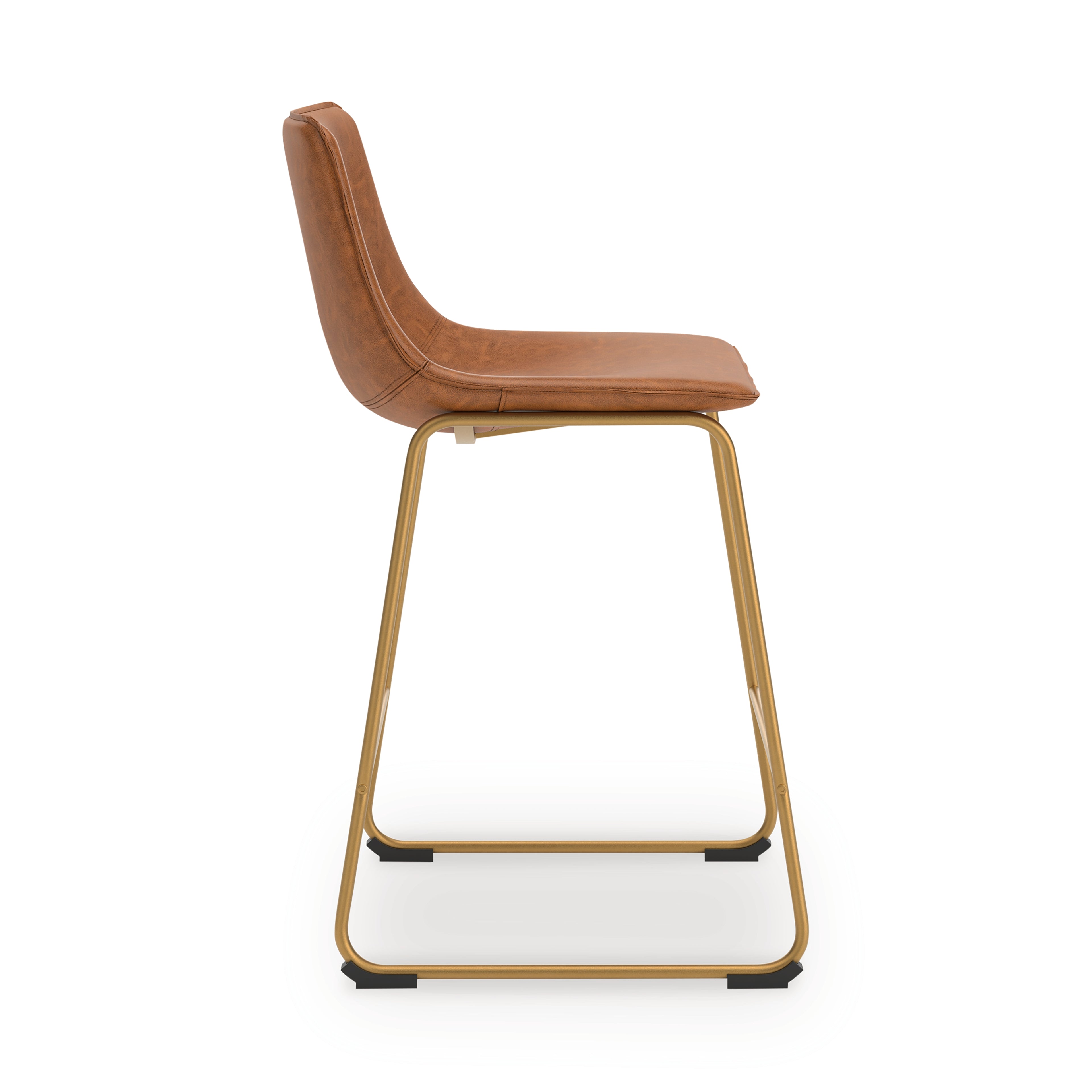 Ciabori Brown/Gold Counter Height Barstool, Set of 2 - PCD373-224