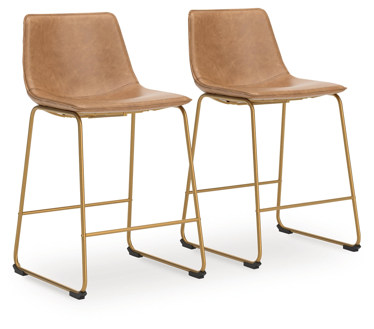 Ciabori Toast/Gold Counter Height Barstool, Set of 2 - PCD373-324