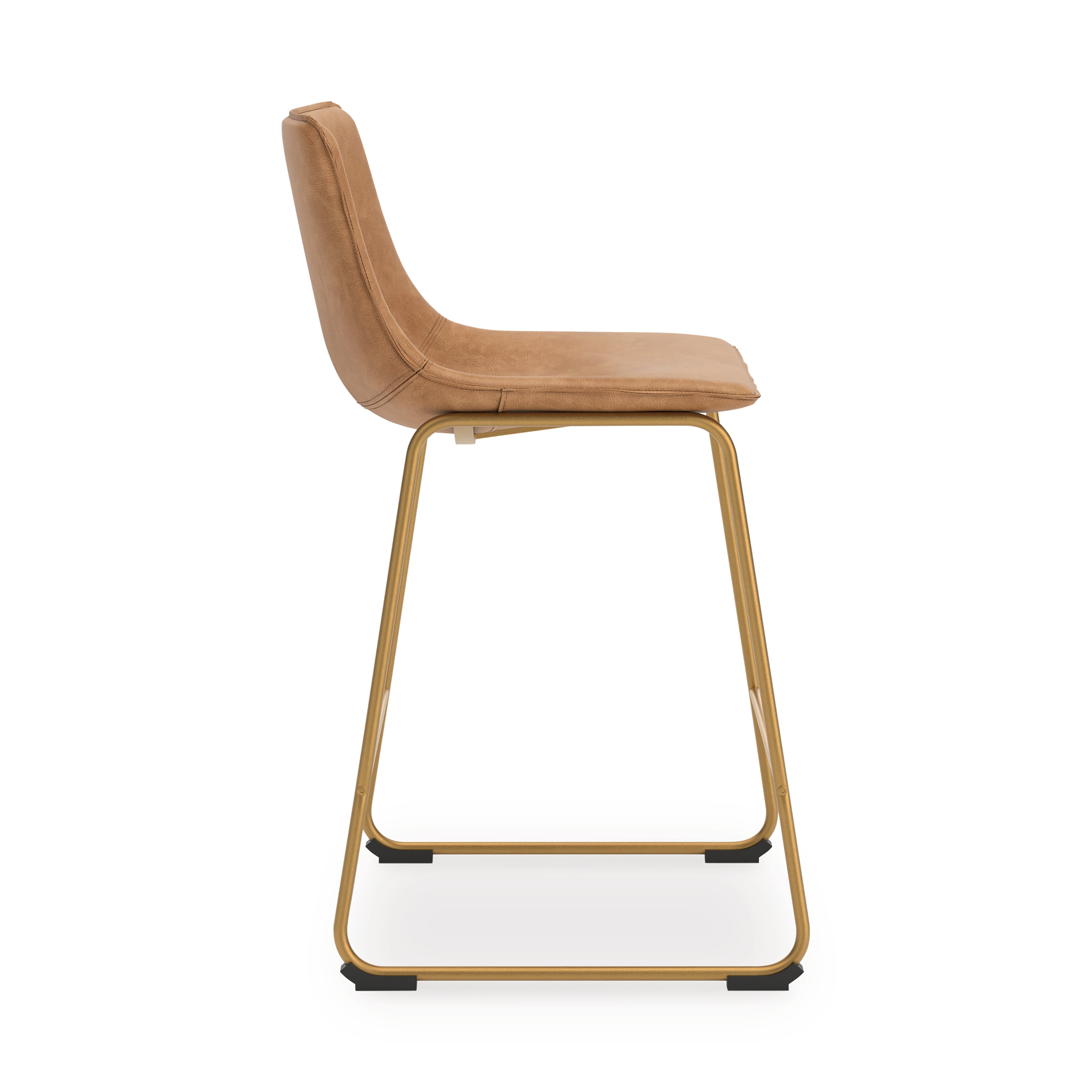 Ciabori Toast/Gold Counter Height Barstool, Set of 2 - PCD373-324