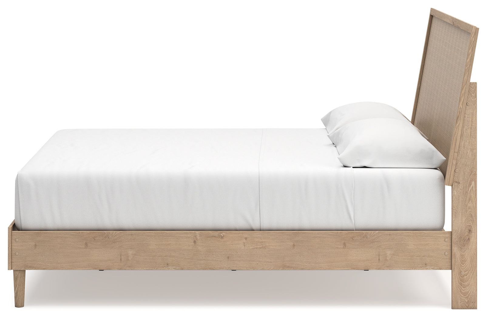 Cielden King Panel Bed with Mirrored Dresser and 2 Nightstands in Two-tone - PKG018919
