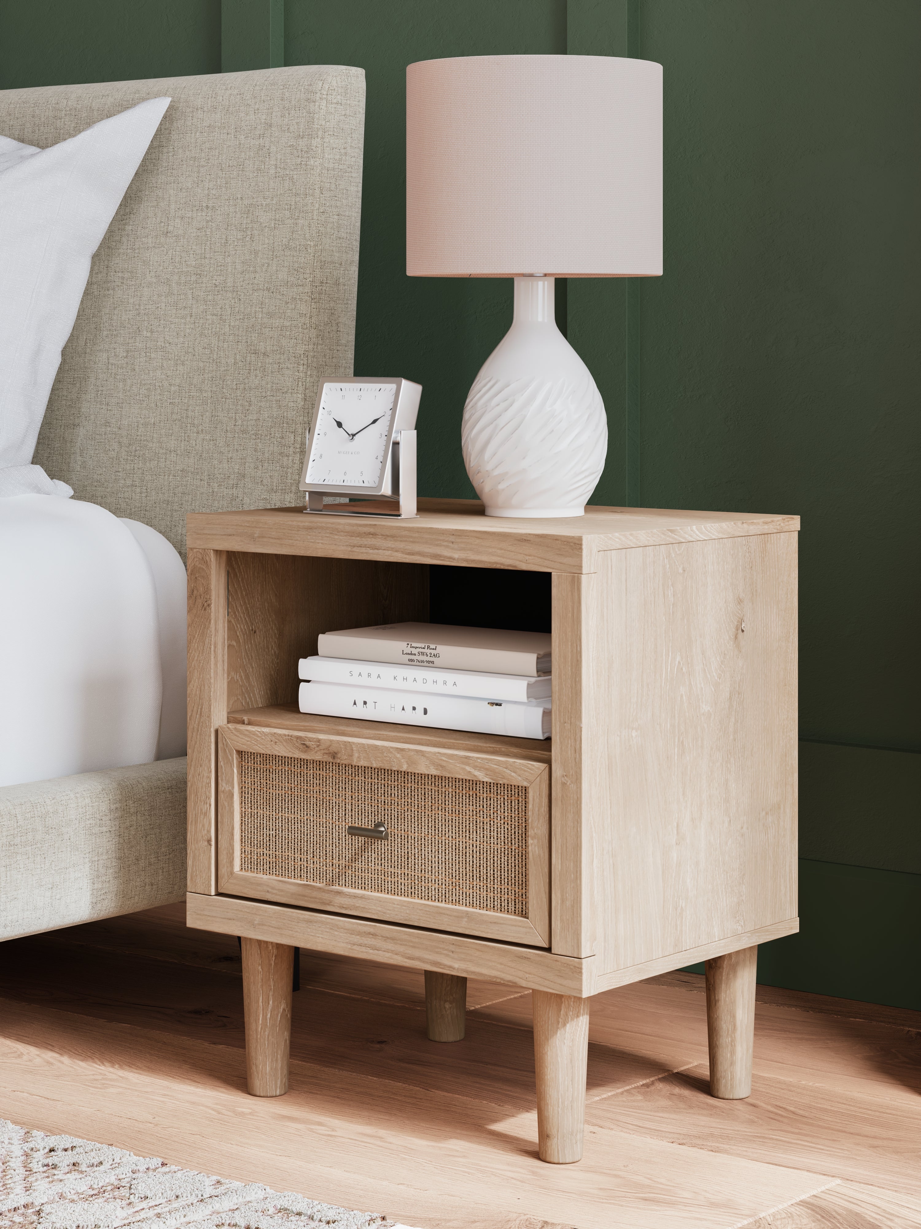 Cielden King Panel Headboard with 2 Nightstands in Two-tone - PKG018672