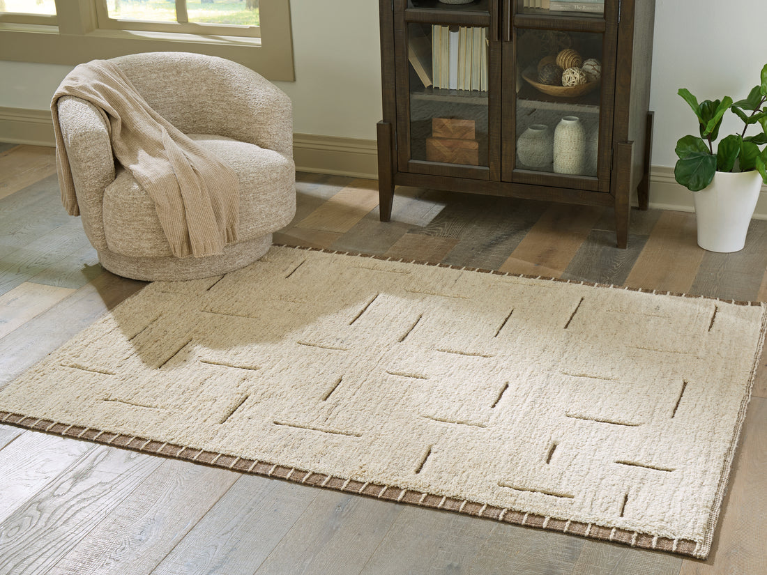 Clayman Beige/Brown Medium Rug - R408342