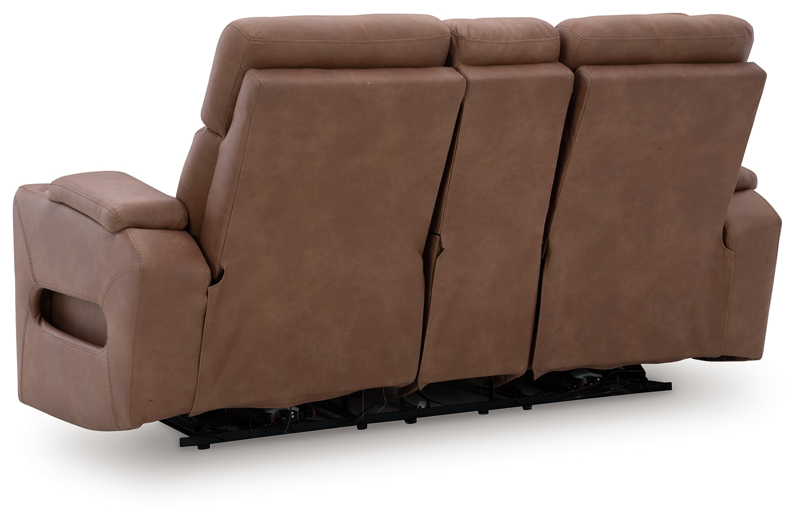 Clean-Slate Caramel Power Reclining Loveseat with Console - PC5010118