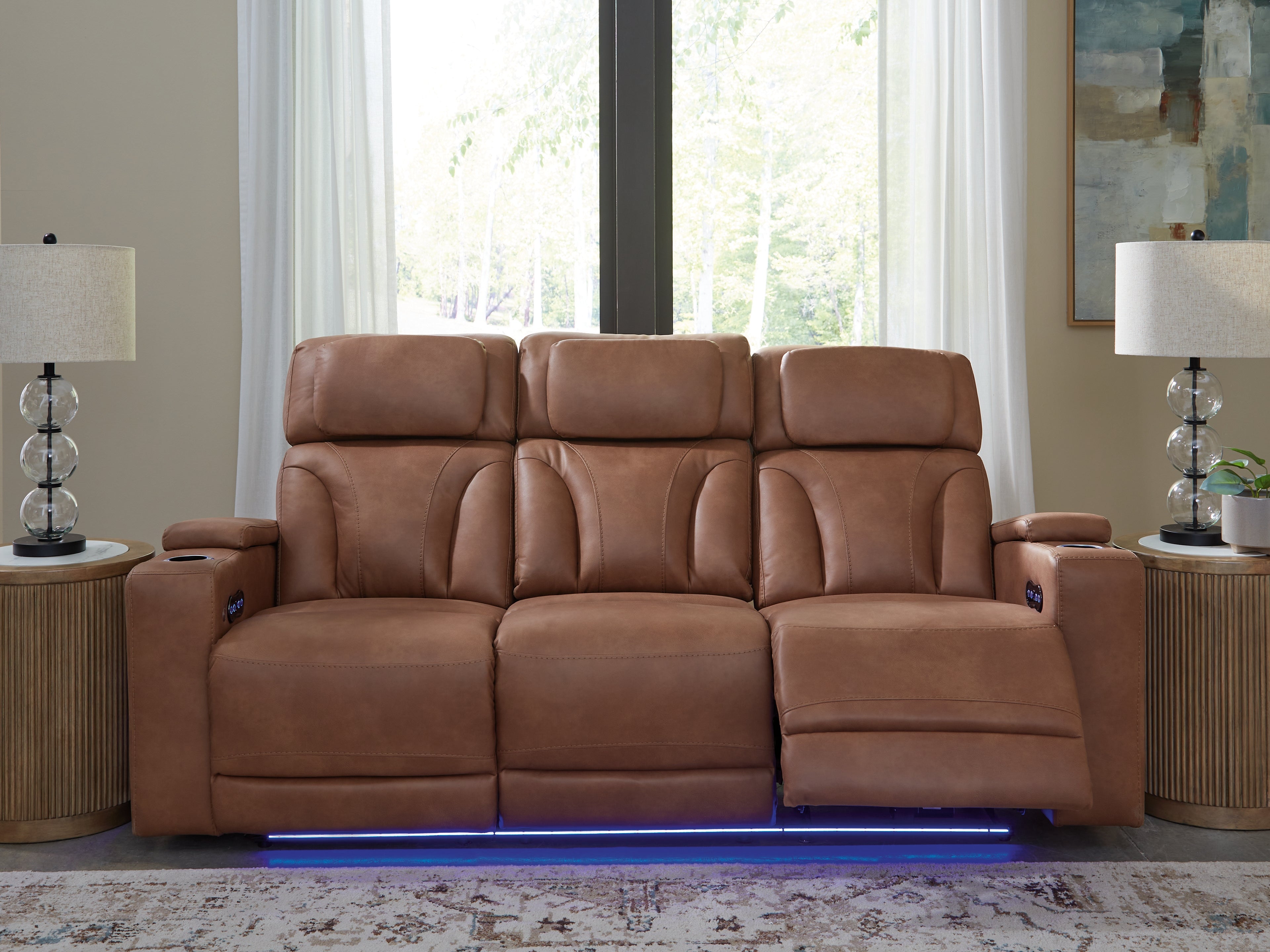 Clean-Slate Caramel Power Reclining Sofa - PC5010115