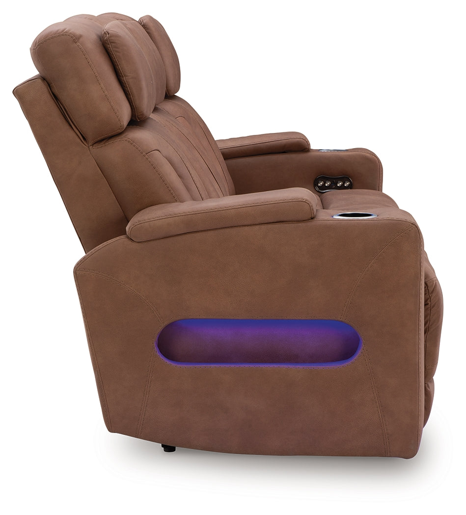 Clean-Slate Caramel Power Reclining Sofa - PC5010115