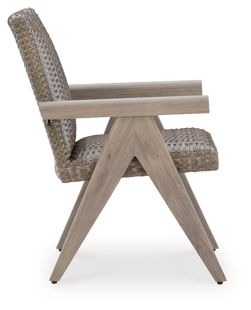 Cliff Trails Beige Outdoor Arm Chair (Set of 2) - PCP690-601A