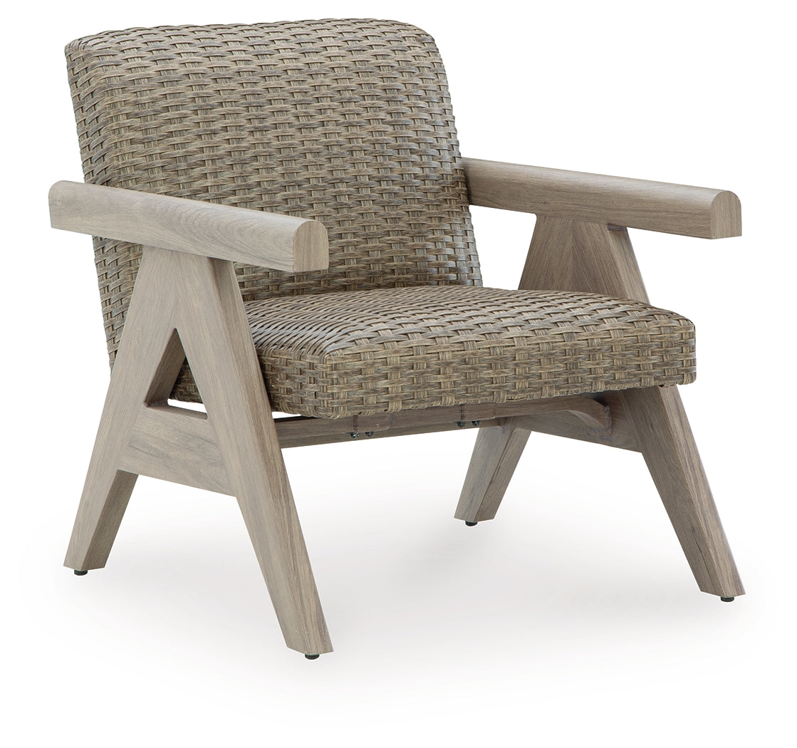 Cliff Trails Beige Outdoor Rocking Lounge Chair - PCP690-821