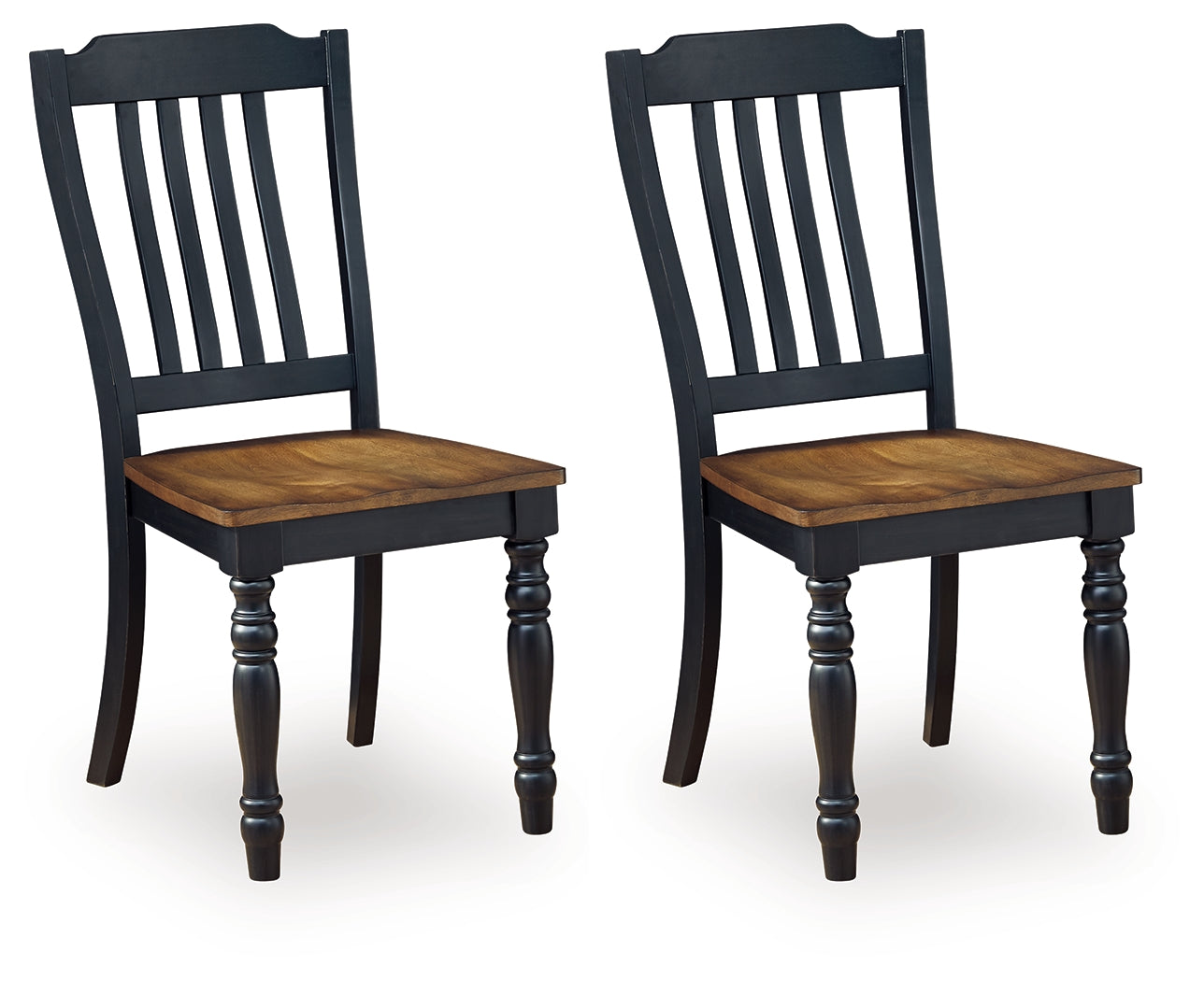 Clorazi Black/Brown Dining Chair, Set of 2 - PCD619-01