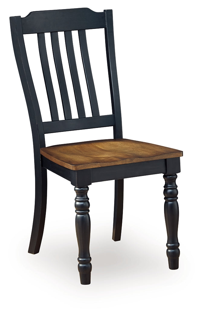 Clorazi Black/Brown Dining Chair, Set of 2 - PCD619-01