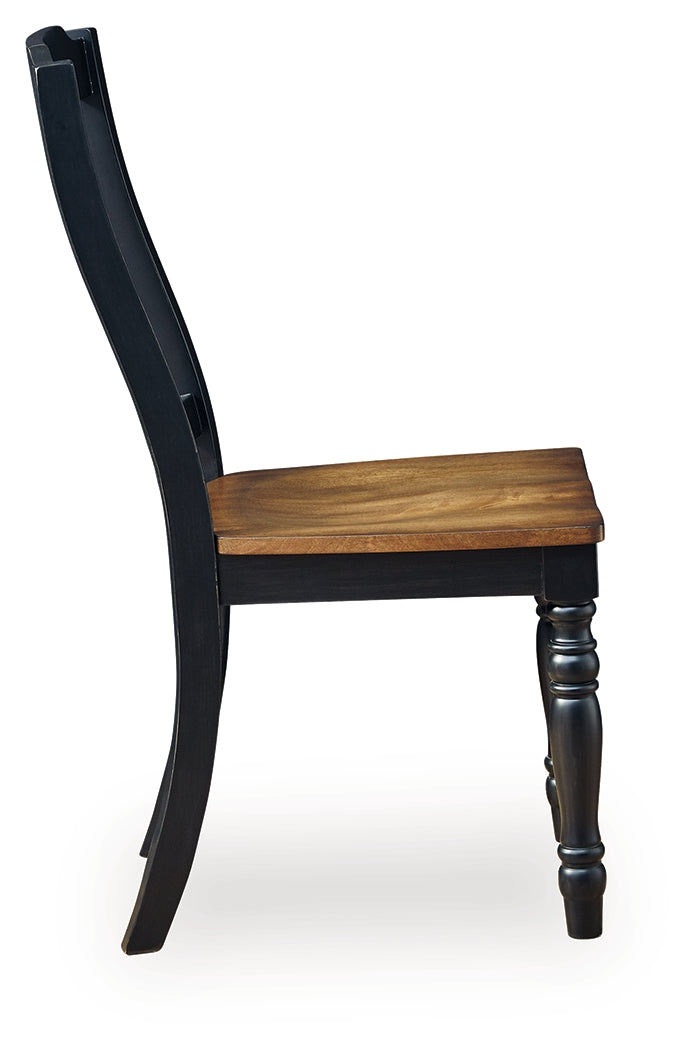 Clorazi Black/Brown Dining Chair, Set of 2 - PCD619-01