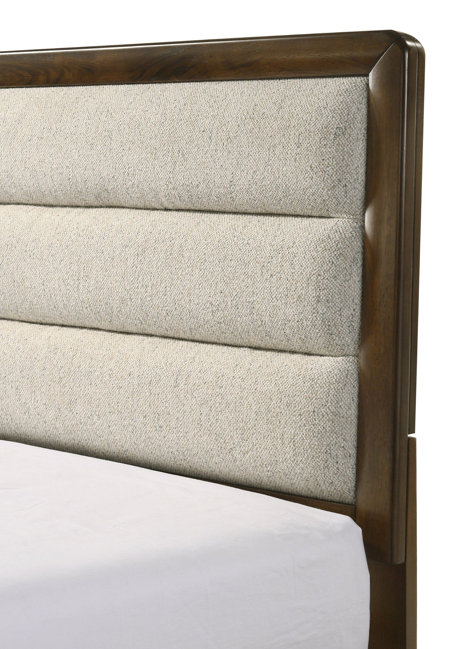 Coffield Brown King Upholstered Panel Bed - SET | B5530-K-HBFB | B5530-KQ-RAIL