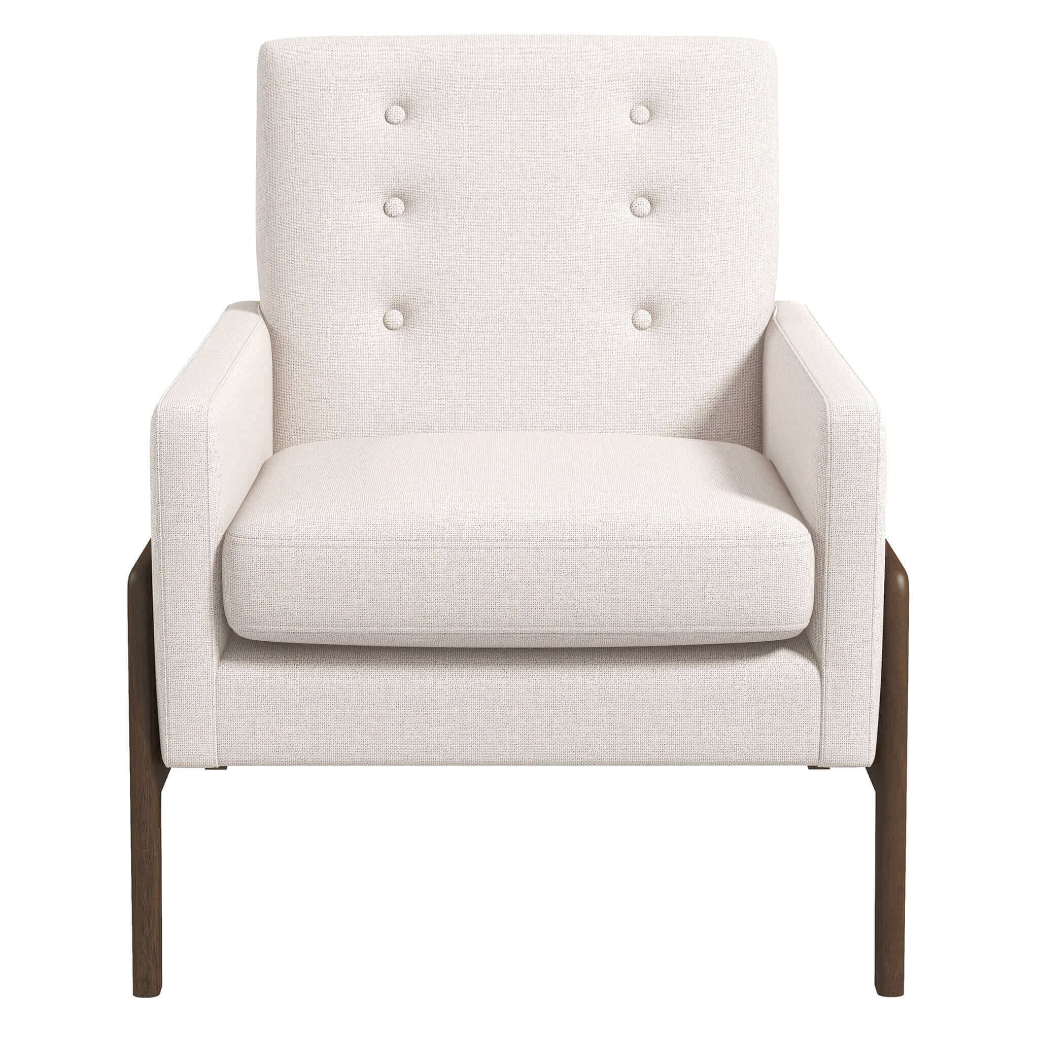 Cole Solid Wood Beige Velvet Lounge Chair - LCH00502201