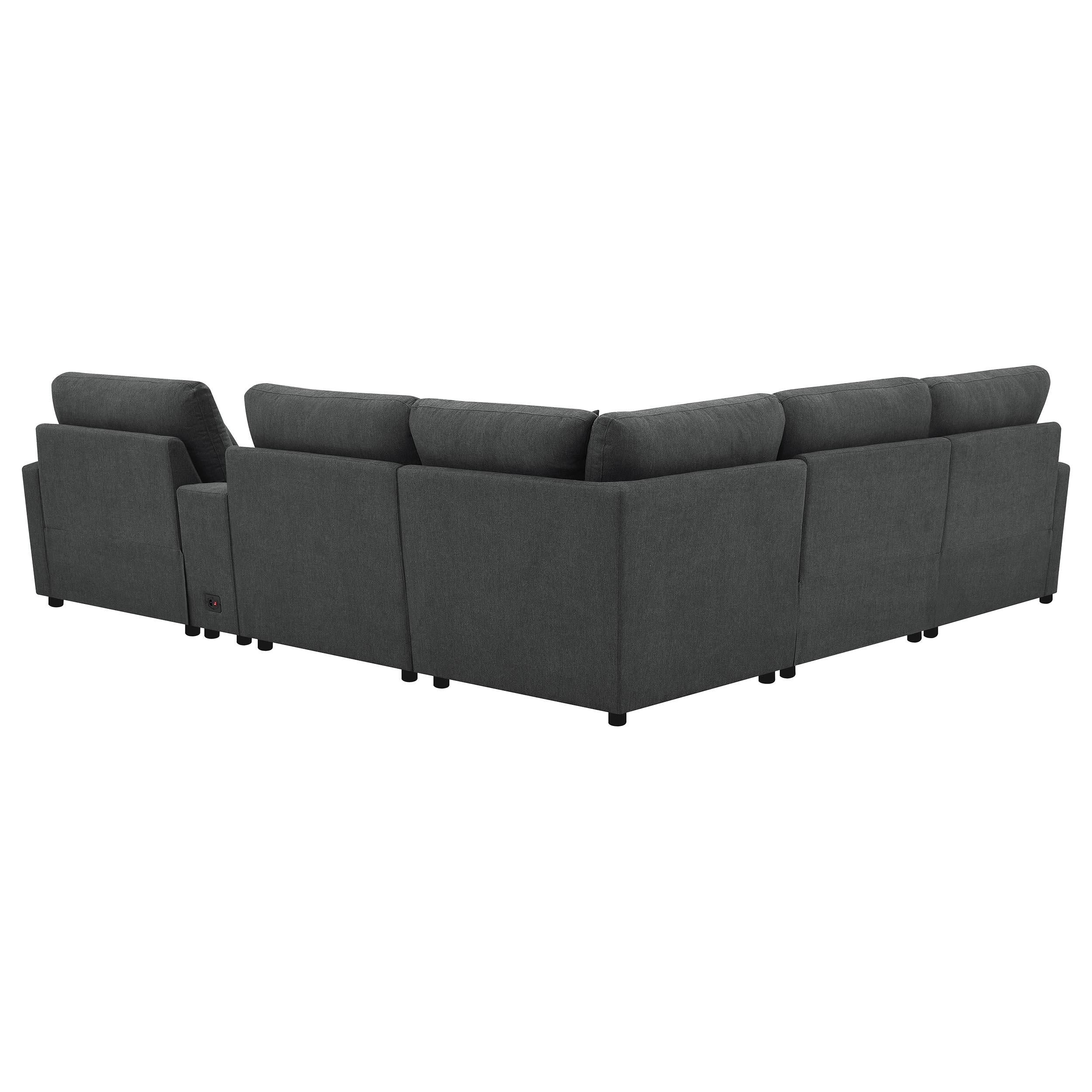 Collins 6-piece Modular Power Reclining Sectional Dark Grey - 609530P-SET
