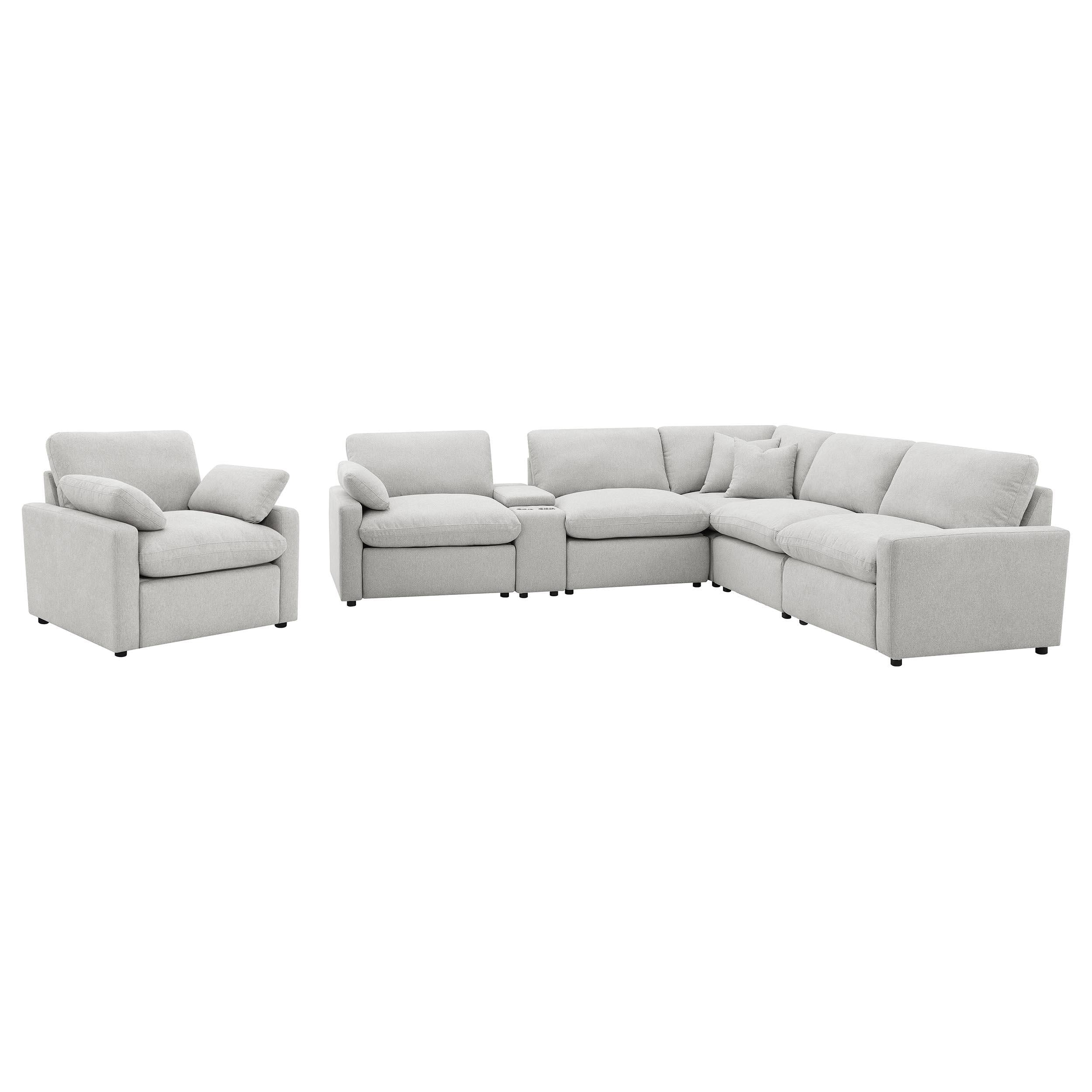 Collins 6-piece Modular Power Reclining Sectional Grey - 609560P-SET