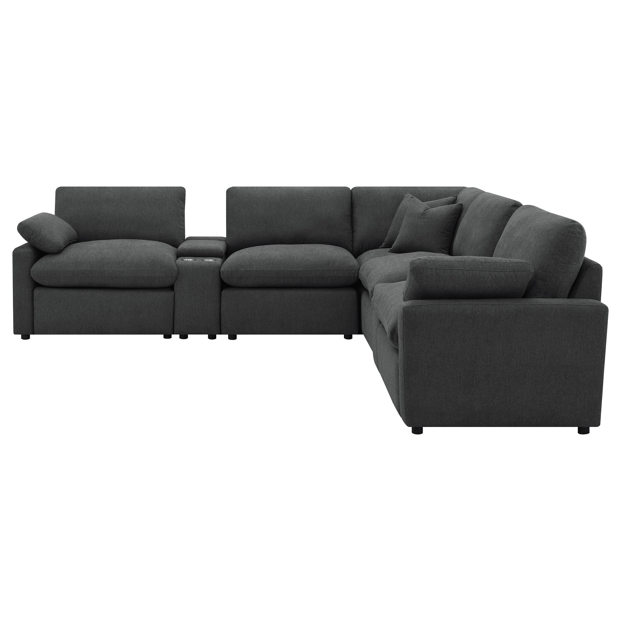 Collins 7-piece Modular Power Reclining Sectional Dark Grey - 609530P-SETA