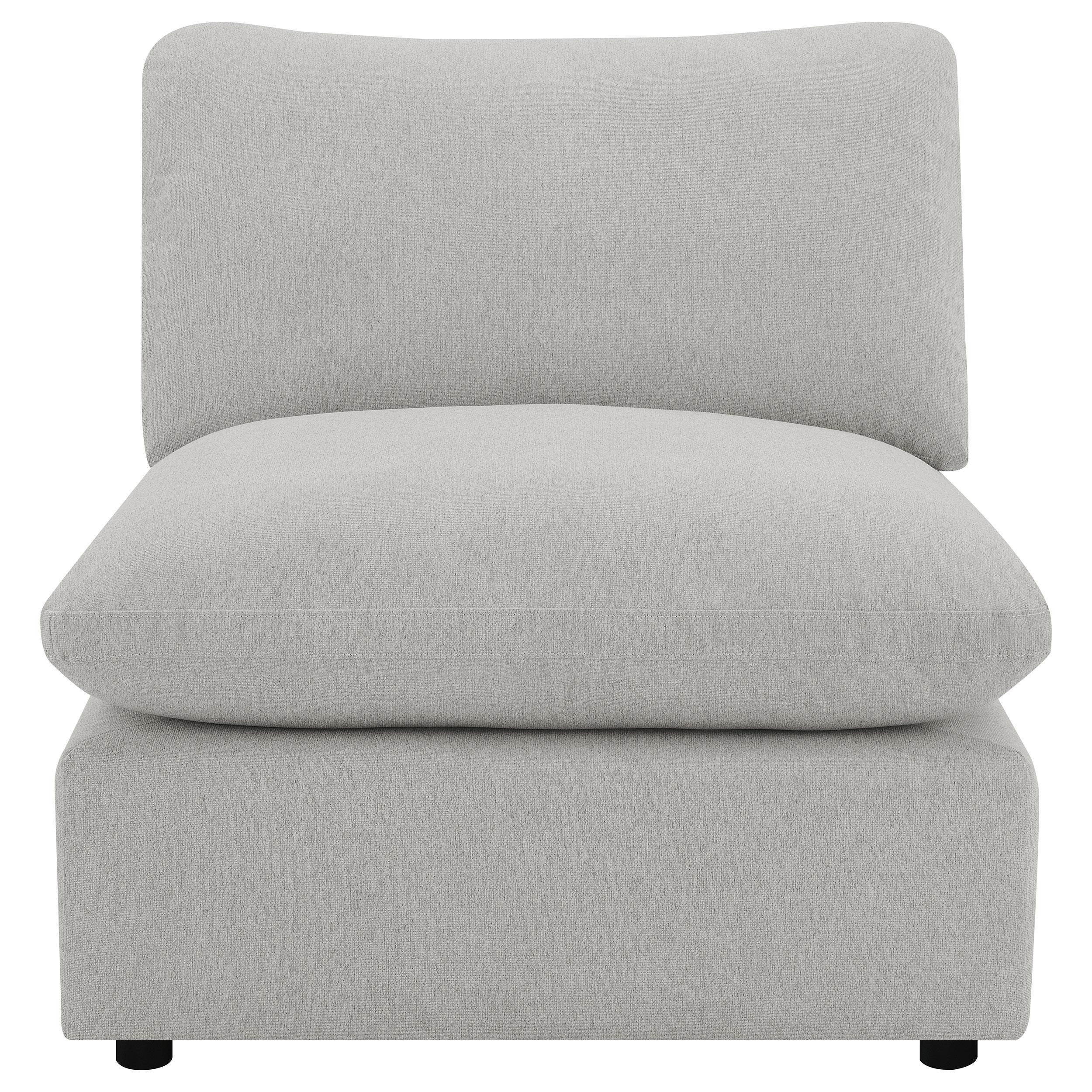 Collins Upholstered Armless Power Recliner Grey - 609560ARP