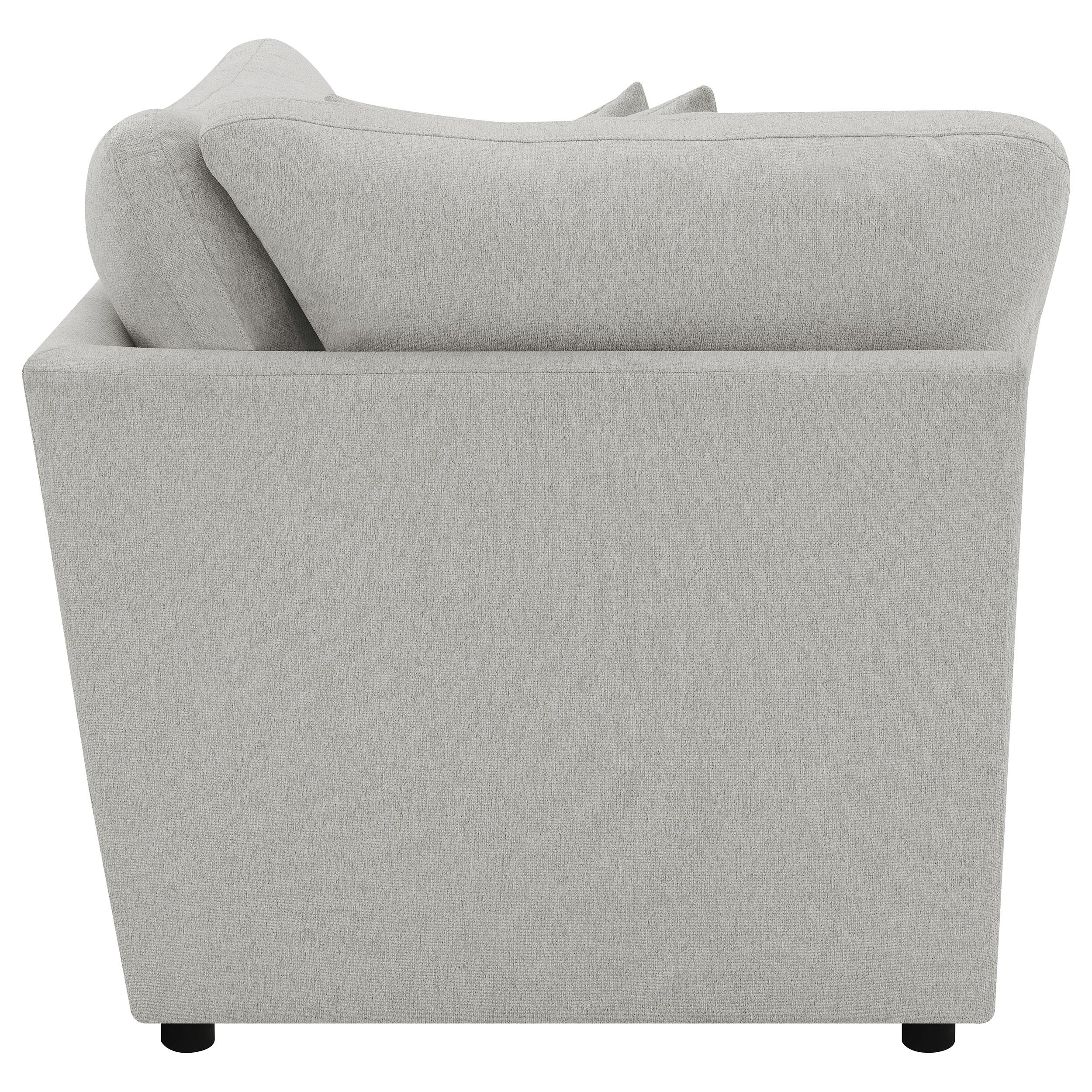 Collins Upholstered Corner Chair Grey - 609560CRN