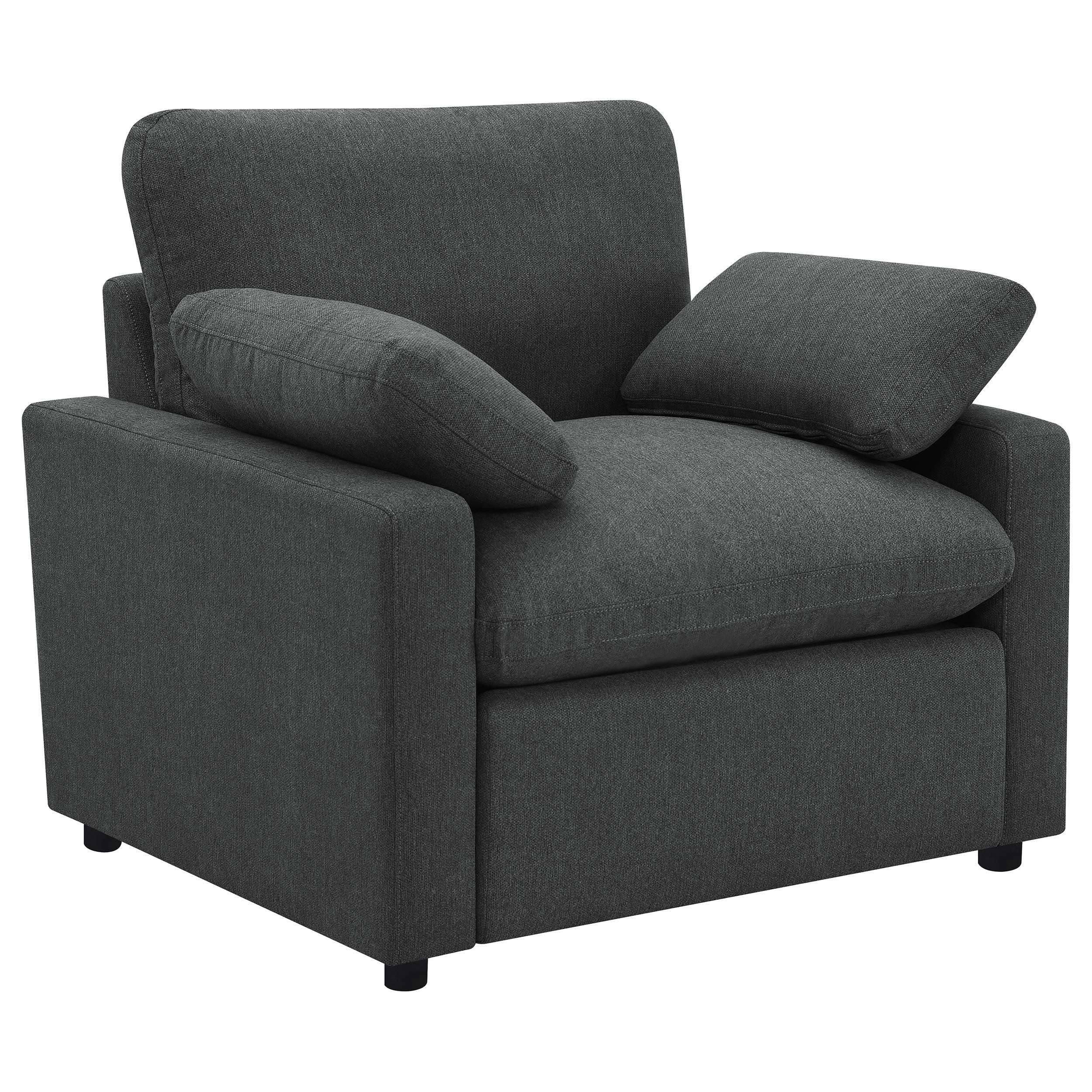 Collins Upholstered Power Recliner Chair Dark Grey - 609533P