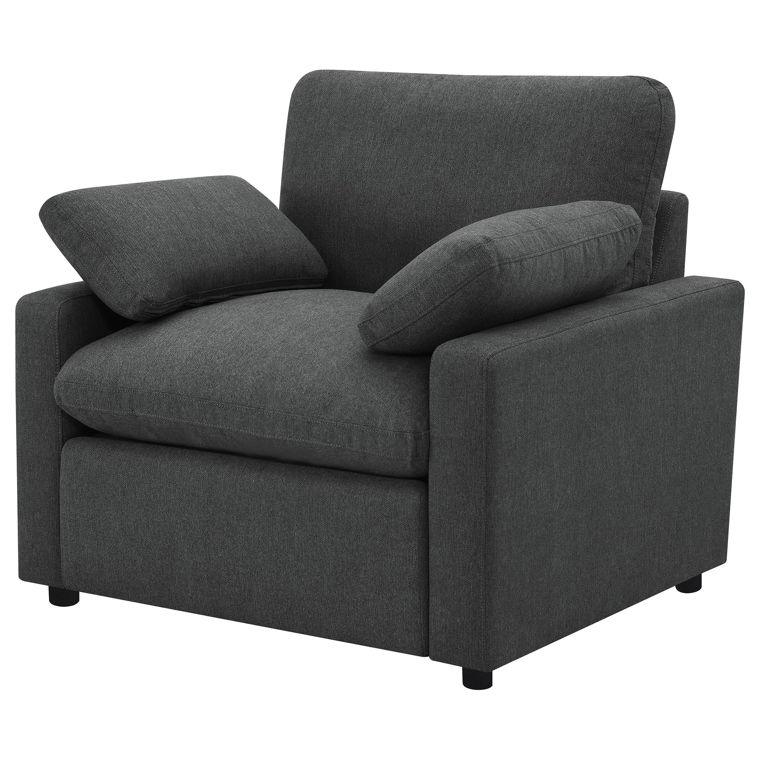 Collins Upholstered Power Recliner Chair Dark Grey - 609533P