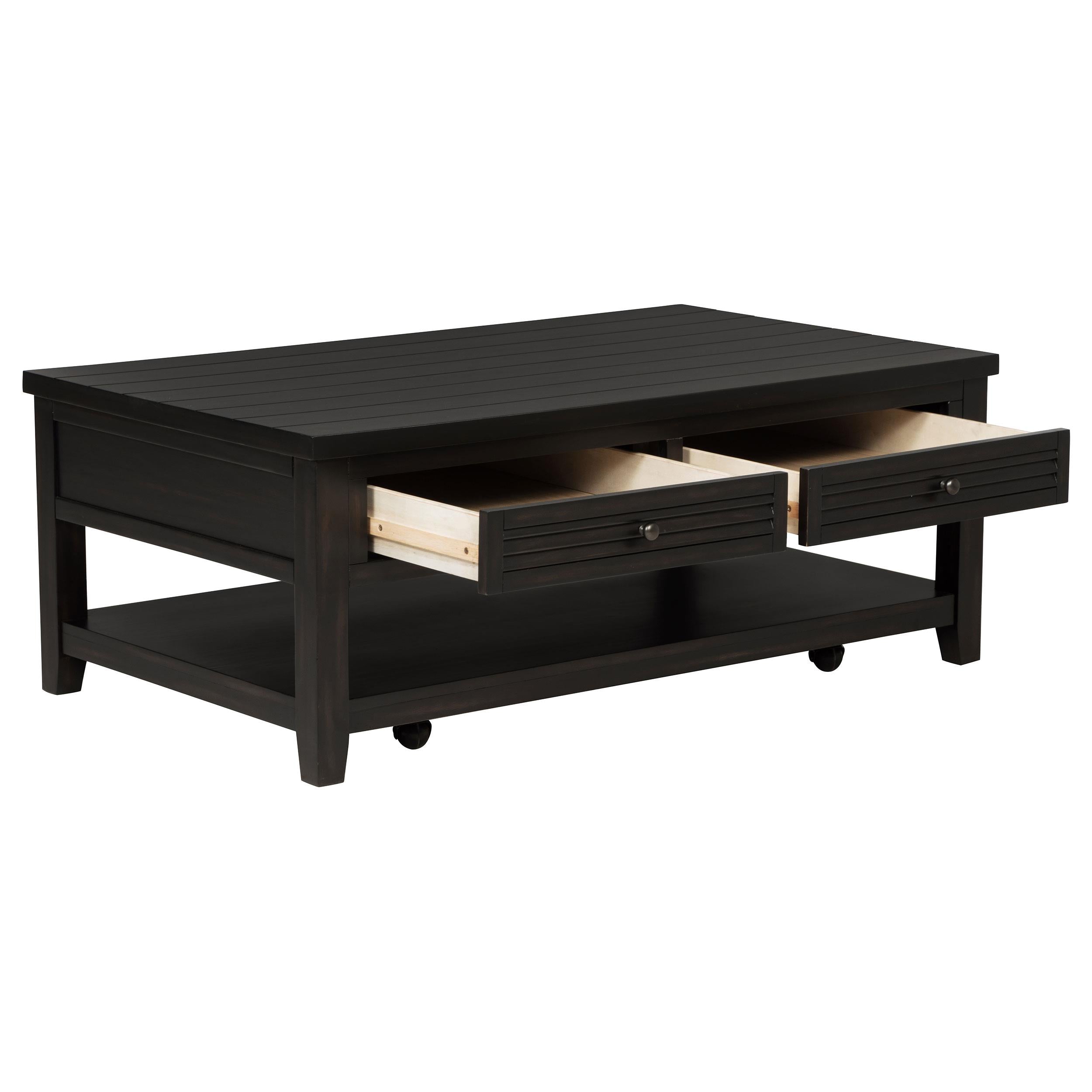 Concord 2-piece Coffee and End Table Set Distressed Java - 710578-S2