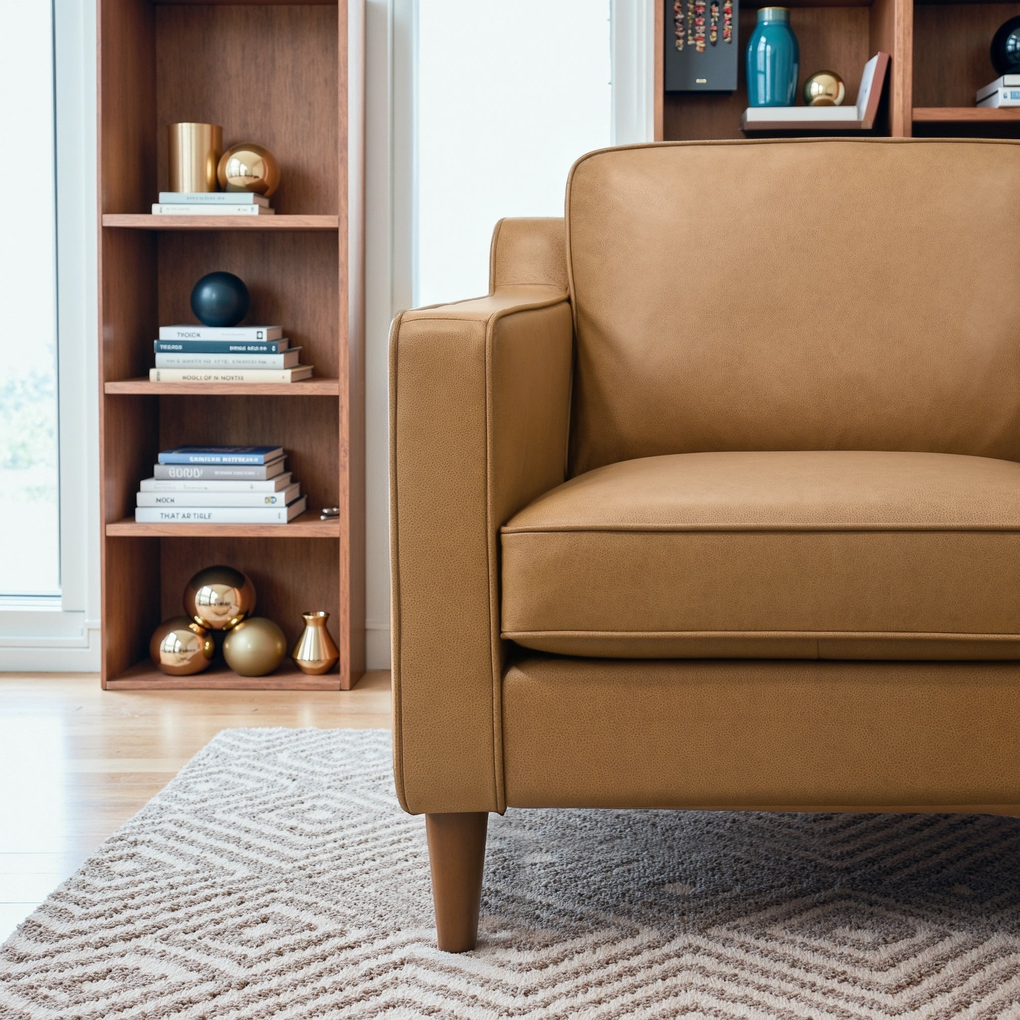 Cooper Tan Leather Lounge Chair - LCH00401701