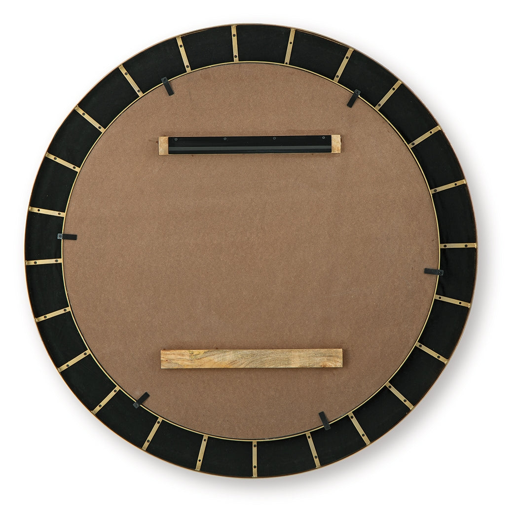 Corinsworth Charcoal/Brass Finish Accent Mirror - A8010456