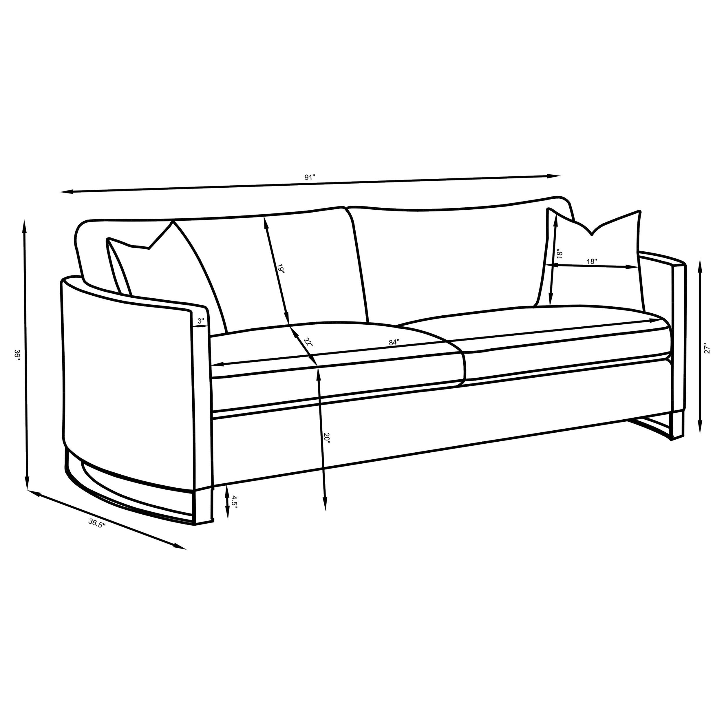 Corliss 2-piece Velvet Upholstered Sofa Set Camel - 508824-S2