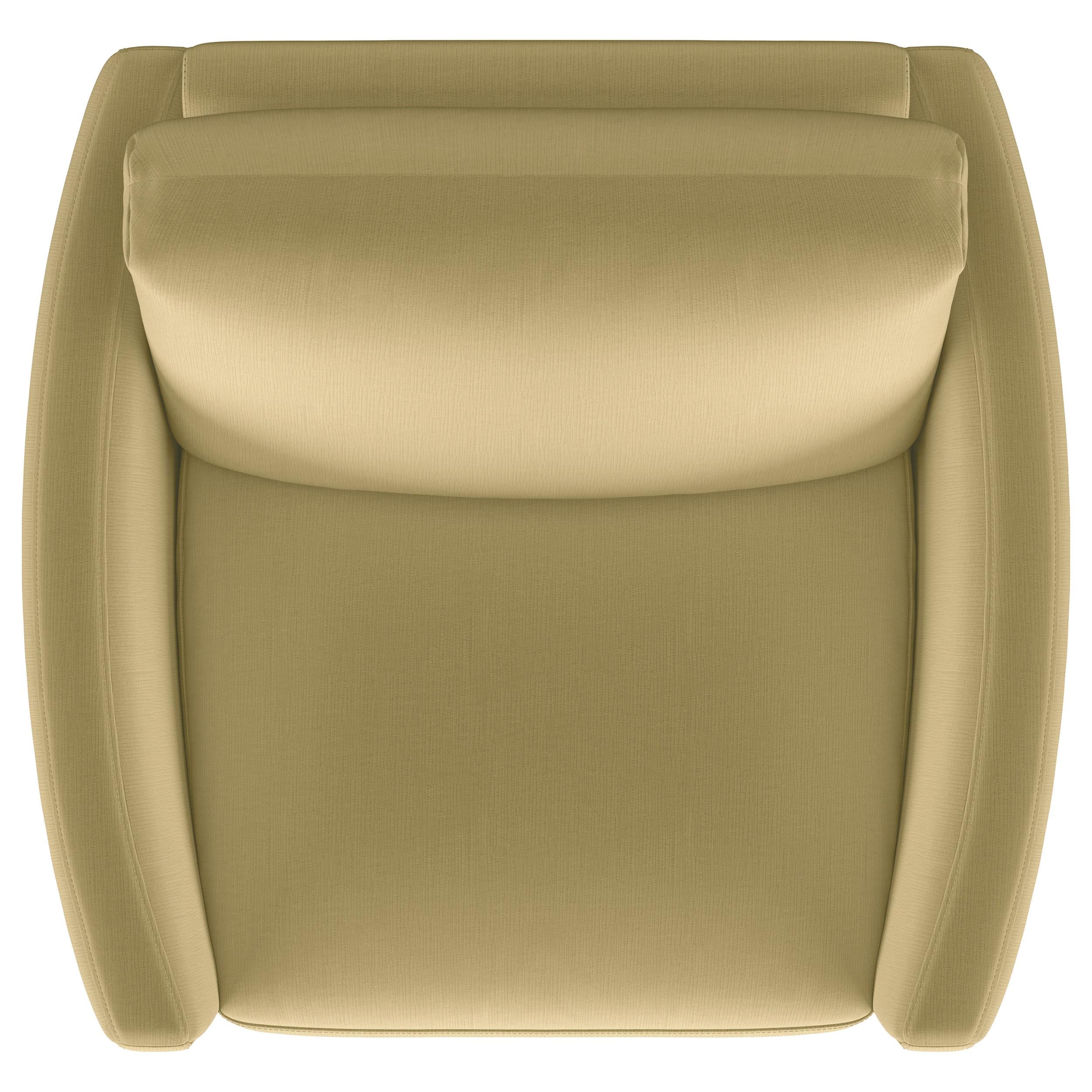 Corliss Velvet Upholstered Curved Track Arm Chair Camel - 508826