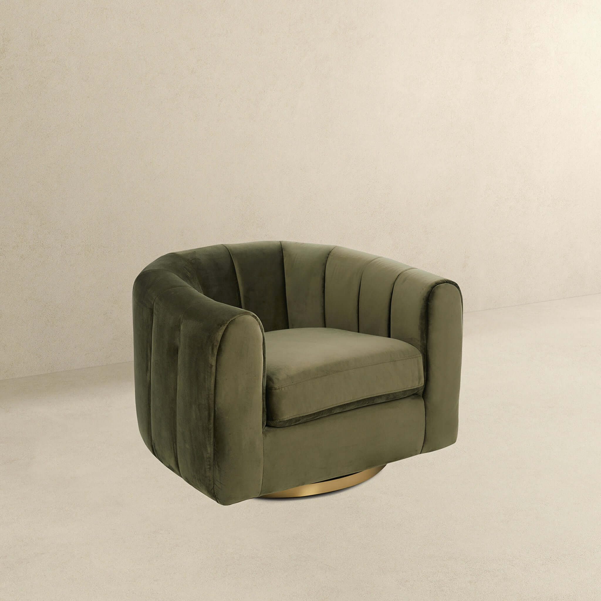 Cosey Green Velvet Swivel Chair - SCH03500101
